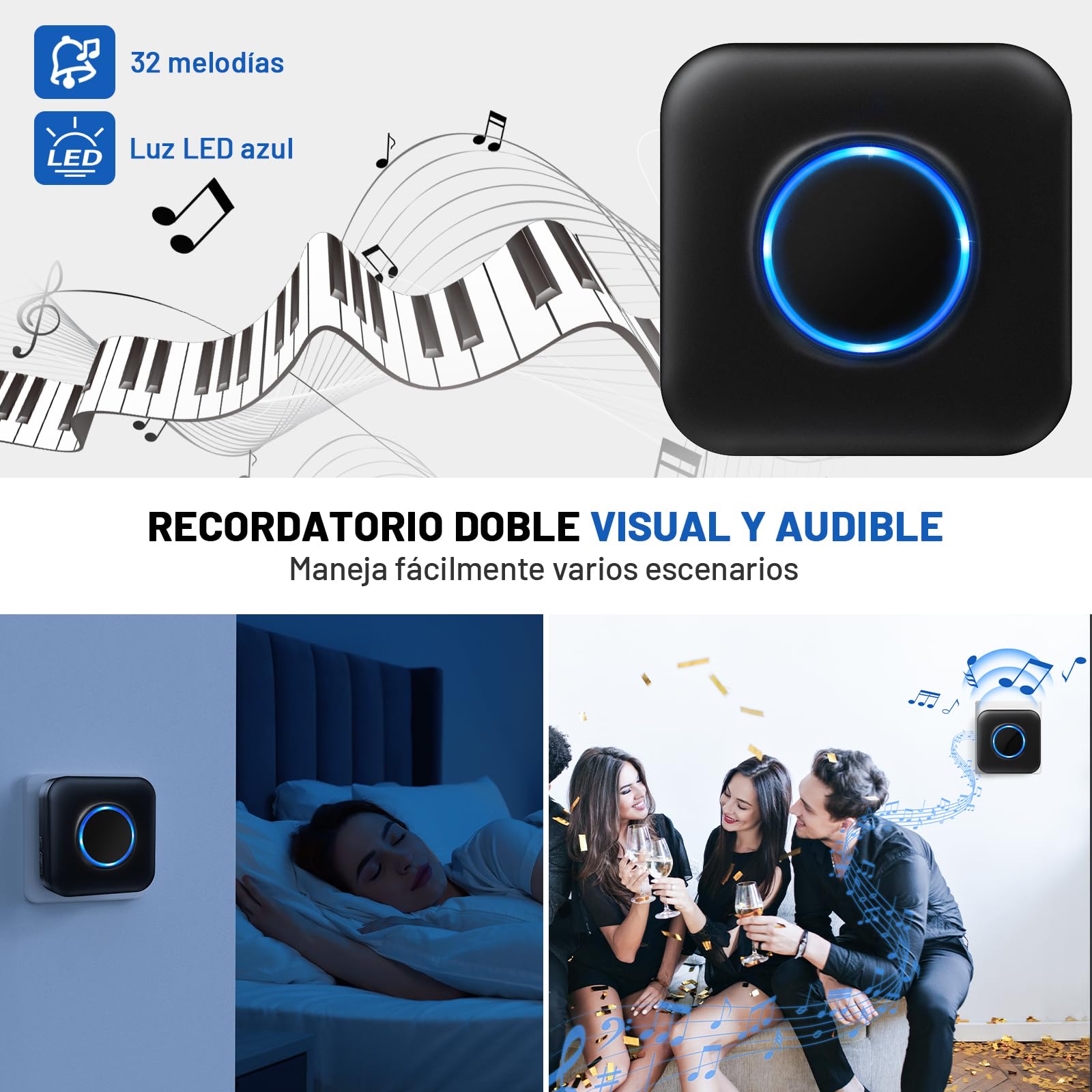 BITIWEND Transmisión de Señal Inalámbrica, Especialmente para Timbre Video Blink 1st & 2nd Gen, Kit de Amplificador de Timbre, Solo para Modo Cableado Fijo, Recepción de Señal de Largo Alcance