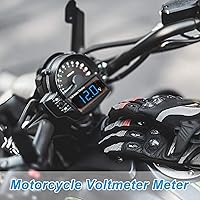 Vista 6 de 2 Piezas de Voltímetro Digital para Coche DC 4 a 28V, Medidor de Voltaje 12V, Medidor de Audio para Coche, Pantalla LED, Voltímetro de Voltaje