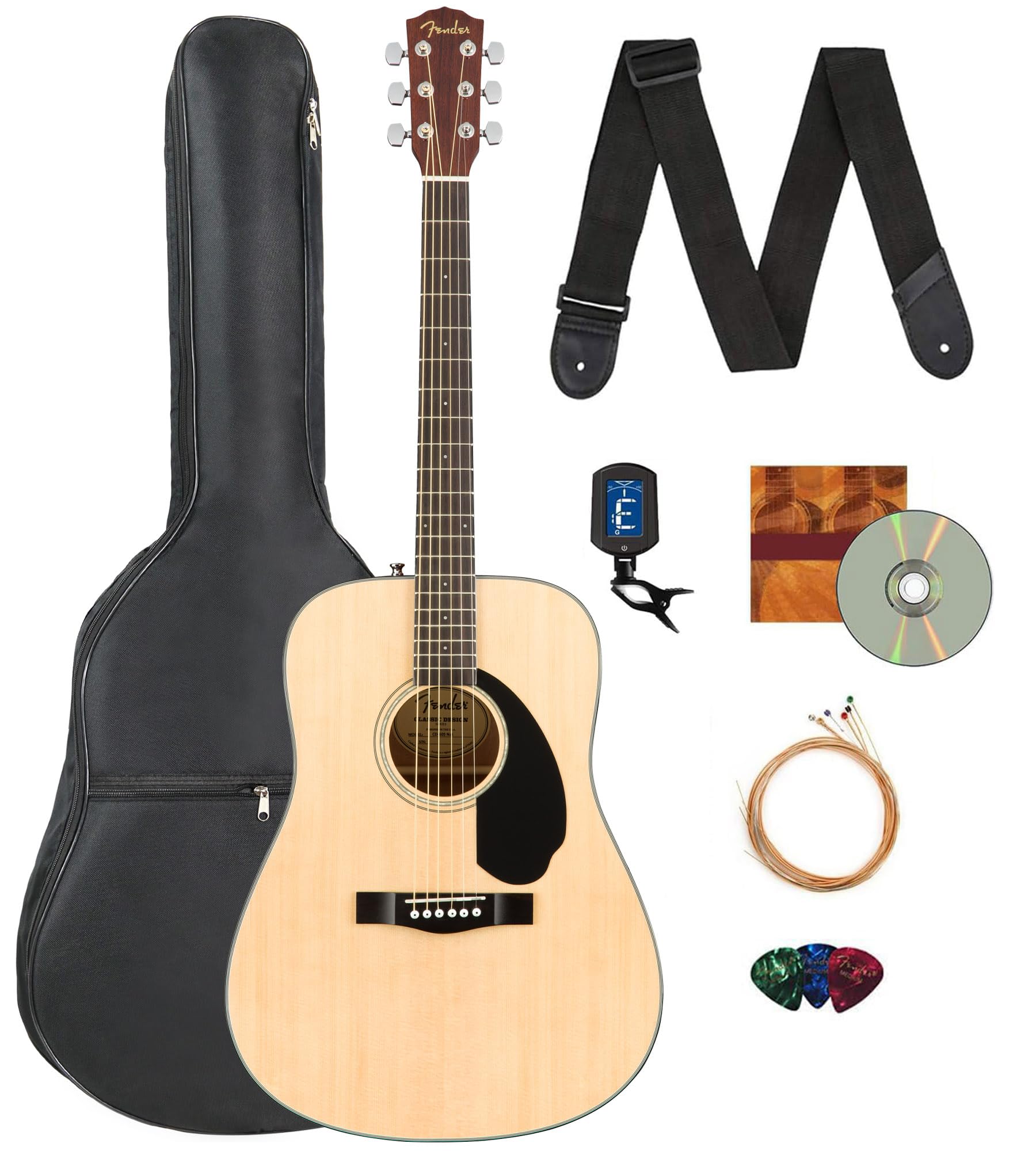 Amazon.com: Fender CD-60S Solid Top Dreadnought Acoustic