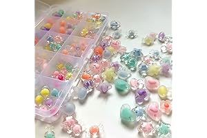 Macaron Colors Acrylic Bunny Beads for Jewelry Making