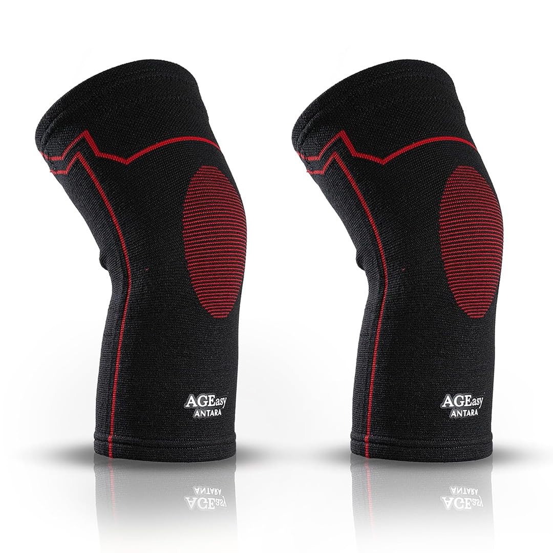 AGEasy (Max Group Comfort Knee Cap For Pain | Knee Support For Men And Women | Inner Cotton Lining For Skin Comfort | Anti-Slip Design | 4-Way Stretch | Knee Caps For Women And Men (XXL)