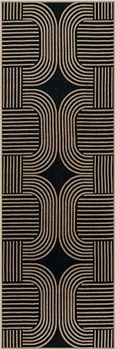 Vista 272 de Lahome Alfombra moderna de yute, de 2 x 8 pies, lavable, para entrada, granja, cocina, antideslizante, para interiores y exteriores, alfombra