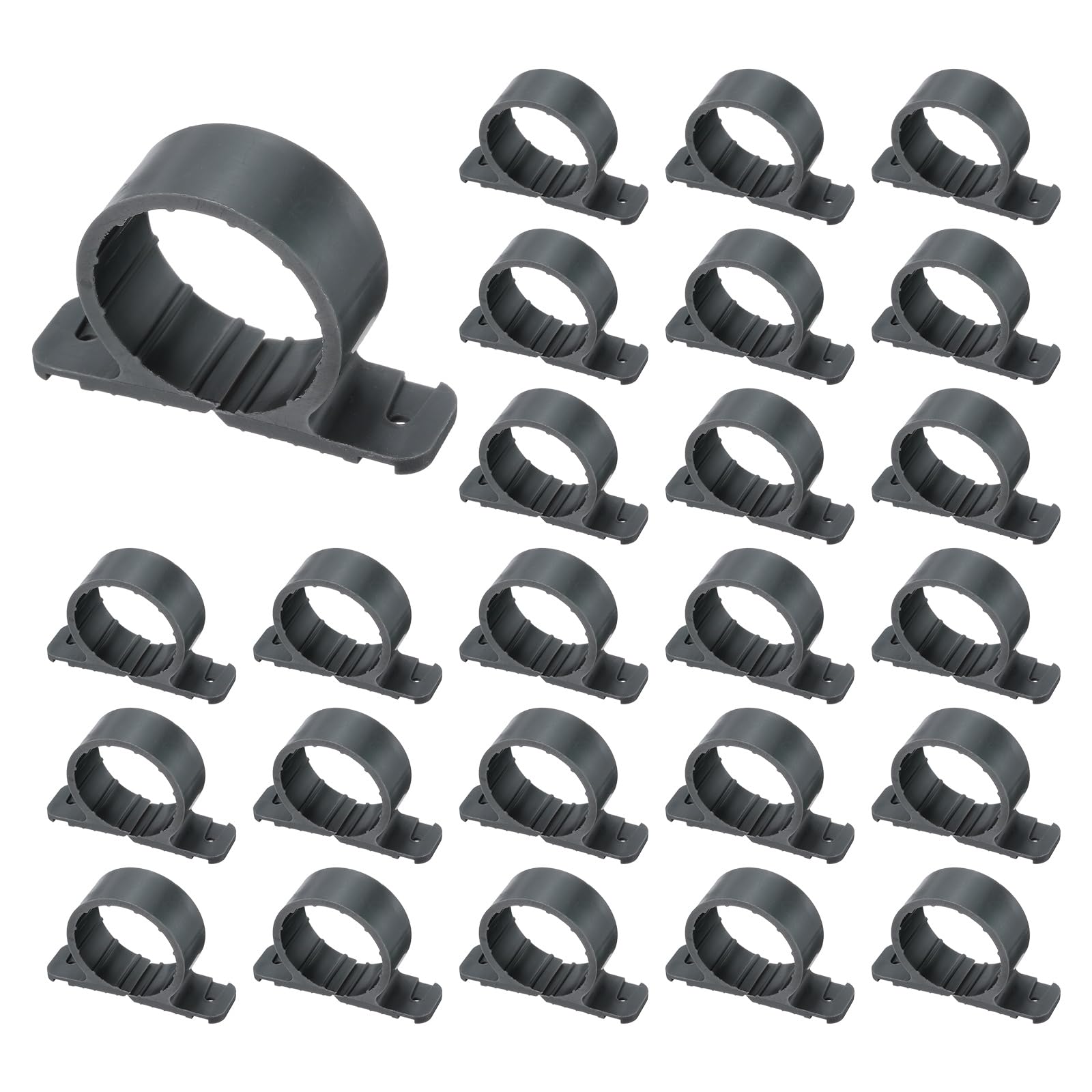 QUARKZMAN 100 Stück Aufhängungsrohrschellen 1-1/2" PP Rohrschellen Für PEX Kupfer CPVC Rohrhalterung Grau
