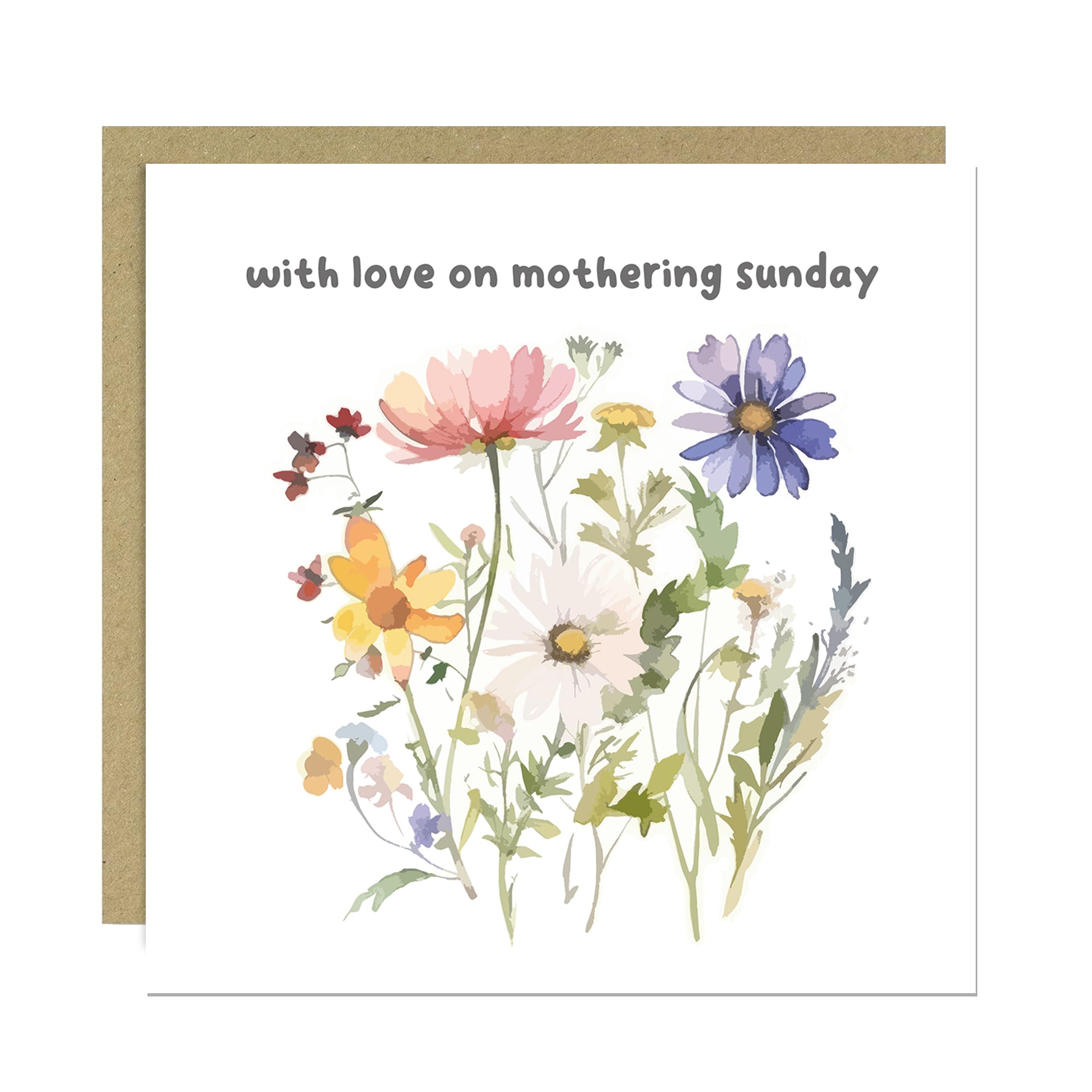 RED OCEAN Love On Mothering Sunday Card Mothers Day Card For Mum Mummy Nan Nanny Mother In Law Floral Mothers Day With Envelope For Mum