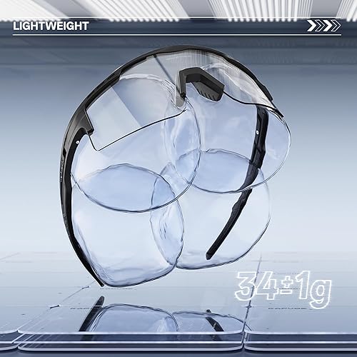 Miniatura 6 de KAPVOE Gafas de ciclismo fotocromáticas para bicicleta de montaña, gafas de sol transparentes para montar en bicicleta, béisbol, correr, golf, para