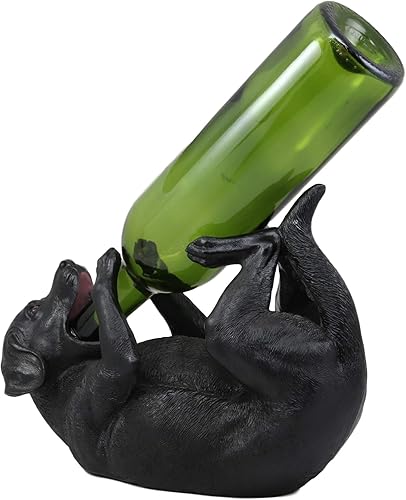 Miniatura 8 de Ebros Realista Purebreed Pedigree Canine Adorable Cervejillo Pug Perro Botella de Vino Titular Estatua Estatua Como Cocina Bodega Centro de Mesa