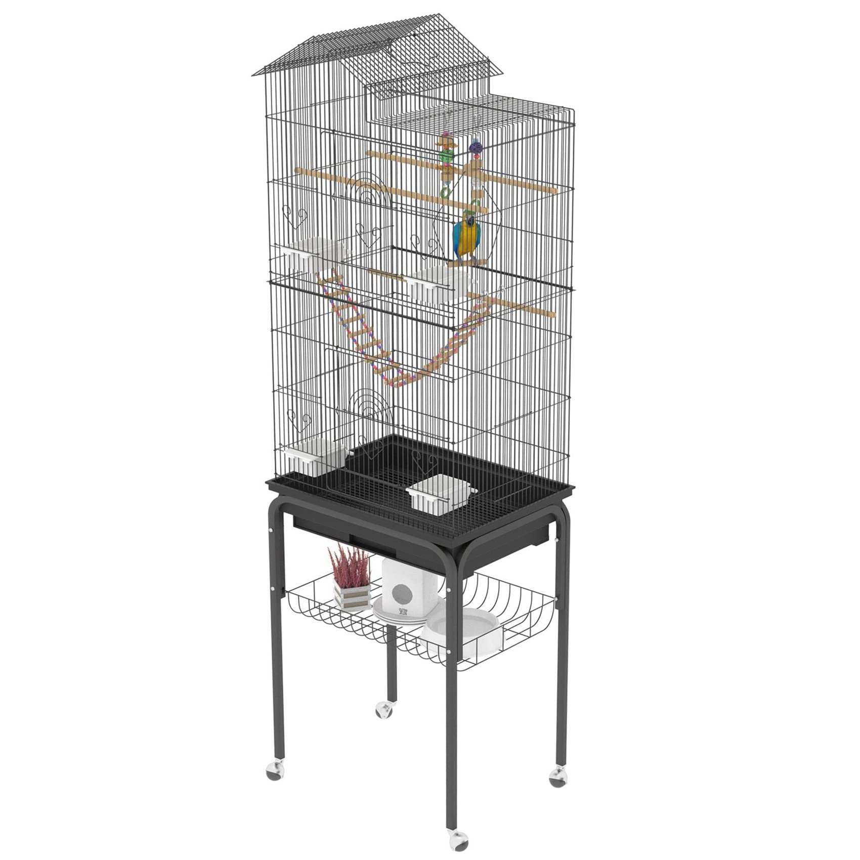 Buy Nivnypt Large Roof Top Bird Cage, Large Bird Cage with Feeding