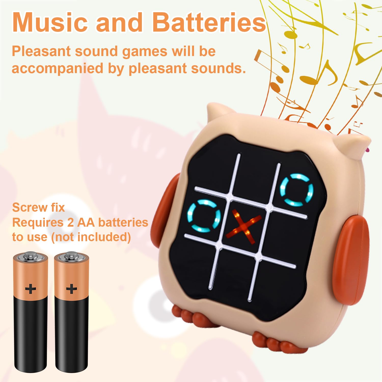 3-in-1 Electronic Tic Tac Toe Game – Handheld Toy With Silent Mode, Perfect For Kids & Adults (Yellow)