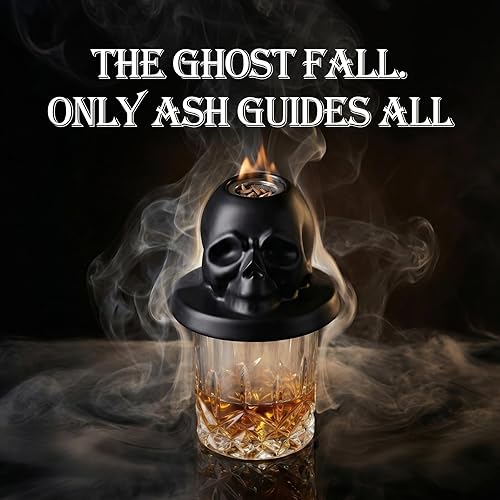 Miniatura 3 de Whiskey Smoker Kit with Torch – Ceramic Skull Old Fashioned, Bourbon & Cocktail Drink Smoker – Unique Valentines Day Gifts for Men, Husband,
