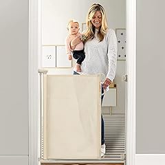 Momcozy Retractable Baby Gate, 33" Tall, Extends up to 55" Wide, Child Safety Baby Gates for Stairs, Doorways, Hallways, Indoor, Outdoor