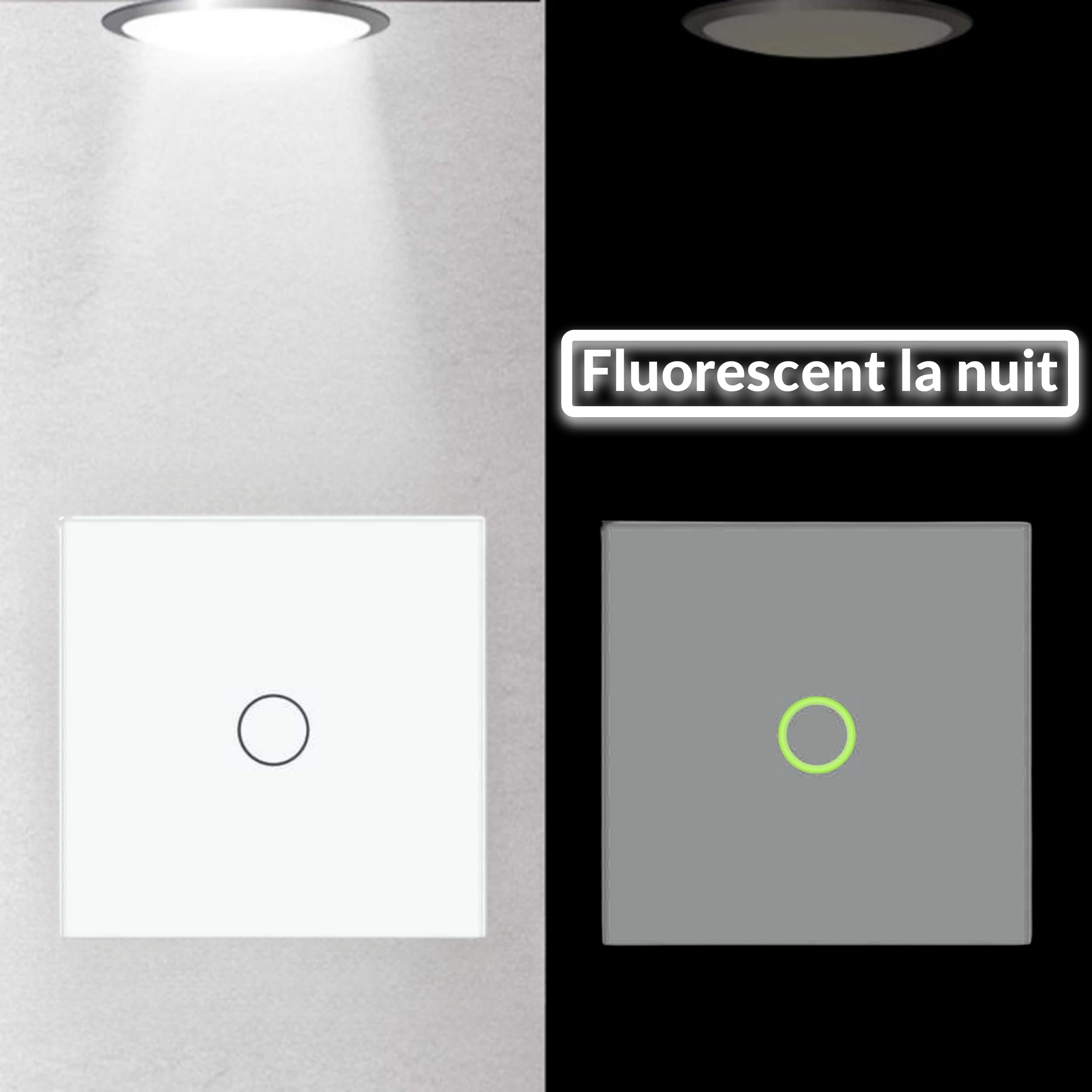 KIT Interrupteur sans fil - Bouton tactile va et vient prêt à poser – 2 Télécommande murale + 1 interrupteur relais récepteur radio encastrable sans neutre - Compatible Led