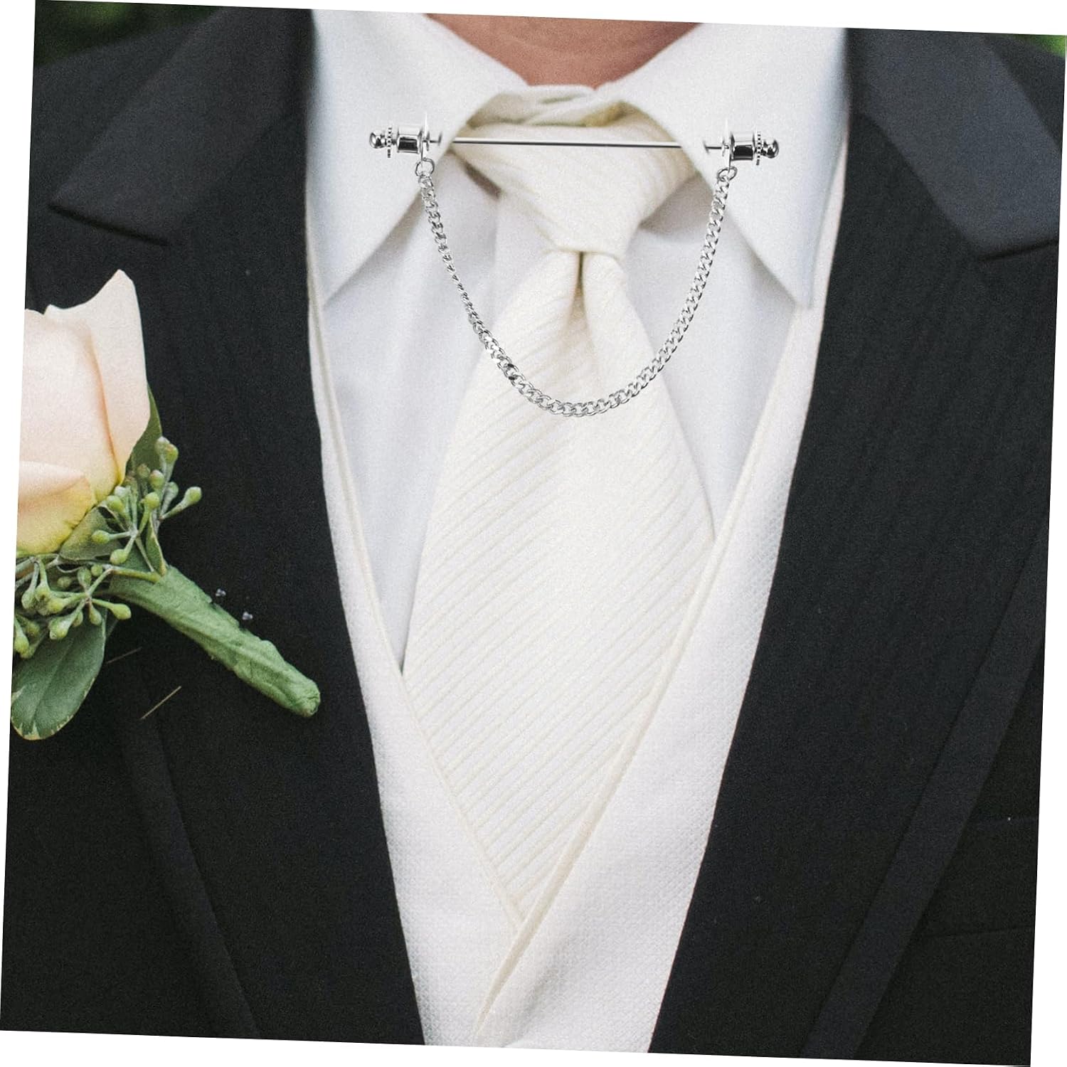 Decorative Collar Pin for Men Chain Stylish Necktie Bar Shirt Brooch Pin Unique Design for Parties Weddings and Formal Events Chic and Easy to Wear