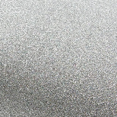 ROSEROSA Peel & Stick Glitter Sand Crafting Tape Self-Adhesive Covering Countertop Border Sticker (Silver : 3 inch X 5 Yard)