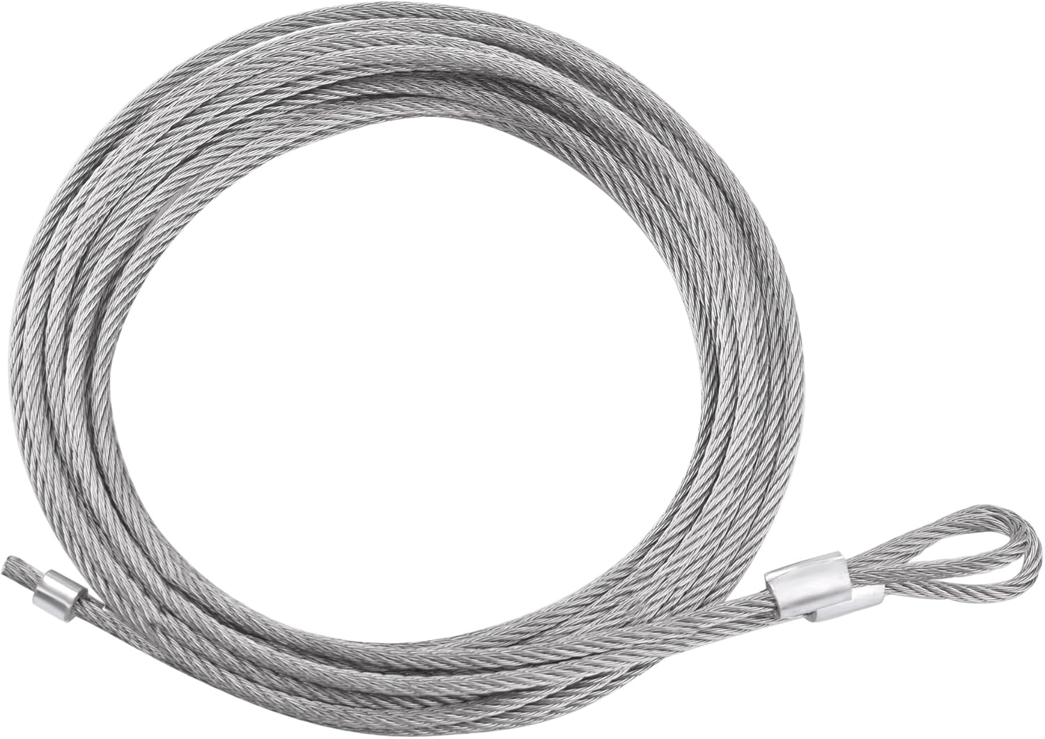 Pair 304 Stainless Steel Safety Wire Garage Door Cable, Heavy Duty Garage Door Cables Torsion Spring Wire, Replacement Cable Wire, Garage Door Replacement Parts (13.5 ft. Cables for 12 Foot Door)