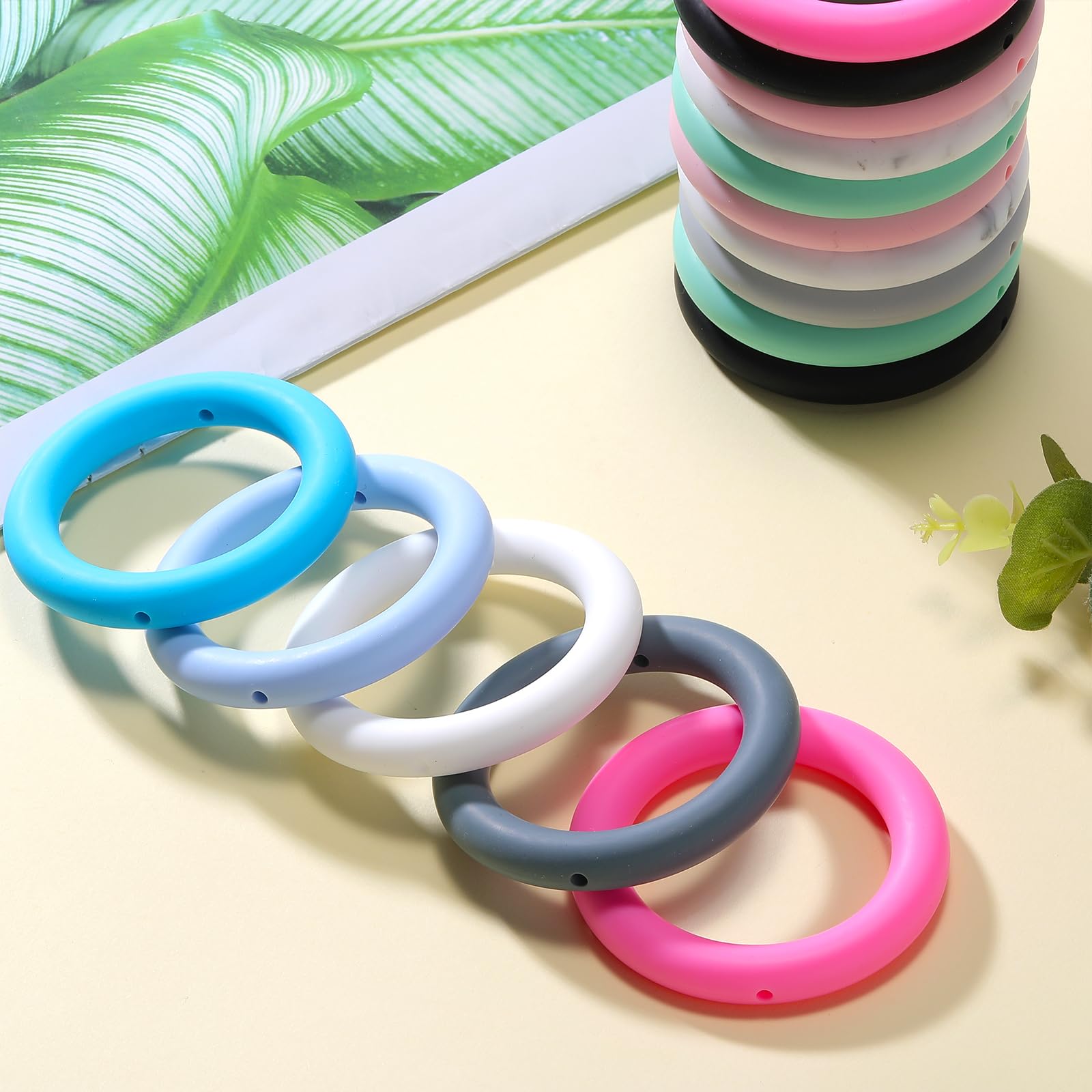 WEWAYSMILE Lot de 10 perles en silicone en forme d'animal pour loisirs créatifs – Jolies perles en vrac pour la fabrication d'artisanat, stylos à