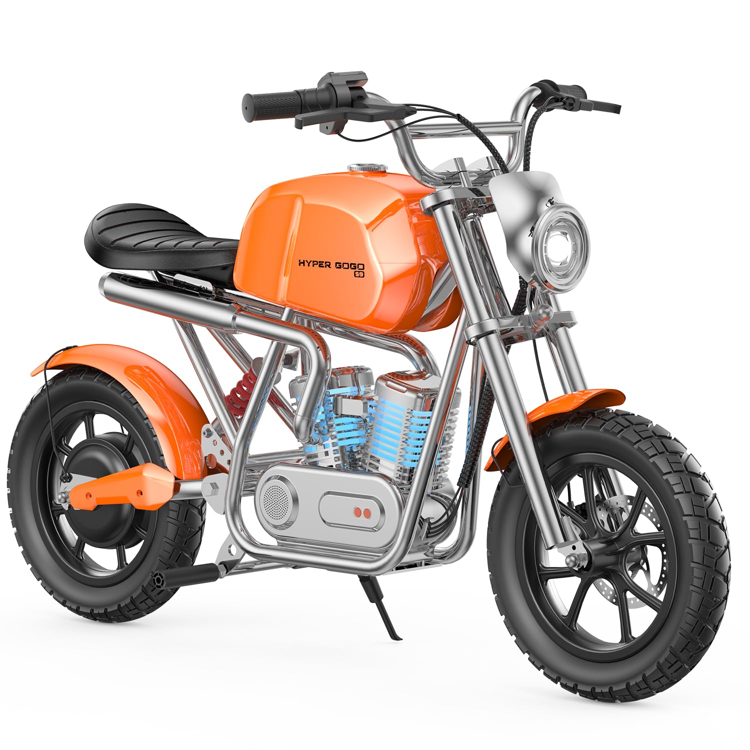 HYPER GOGOElectric Dirt Bike with Music Player – Up to 15 MPH & 25.5 Mile Range, 3-Speed Modes for Kids Ages 3-12