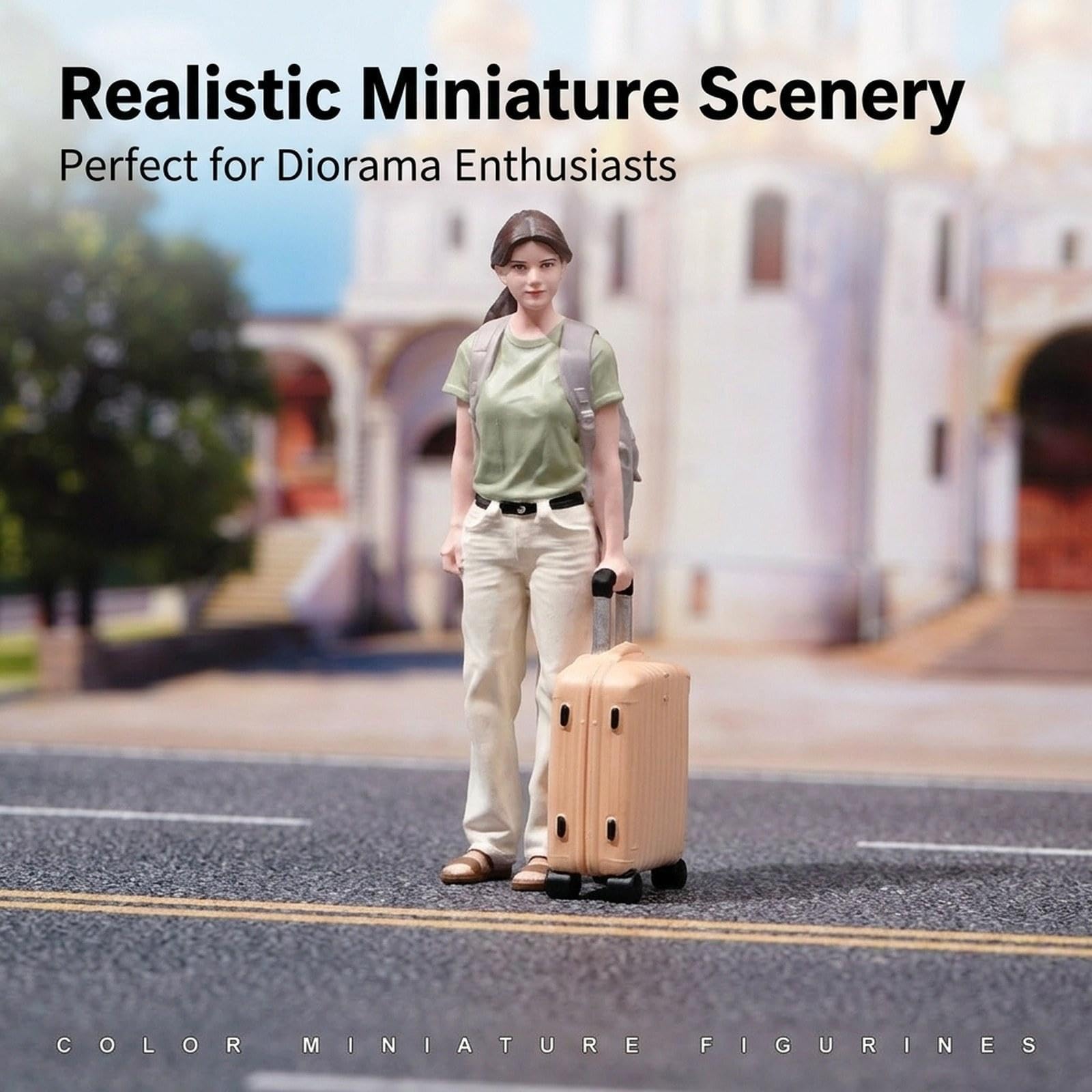 Qianly Figura di Miniatura, Modello di Scena in Miniatura, Oggetti di Scena Cinematografici, Oggetti da Collezione, Decorazione per Treni E Ferrov, da 1 a 18
