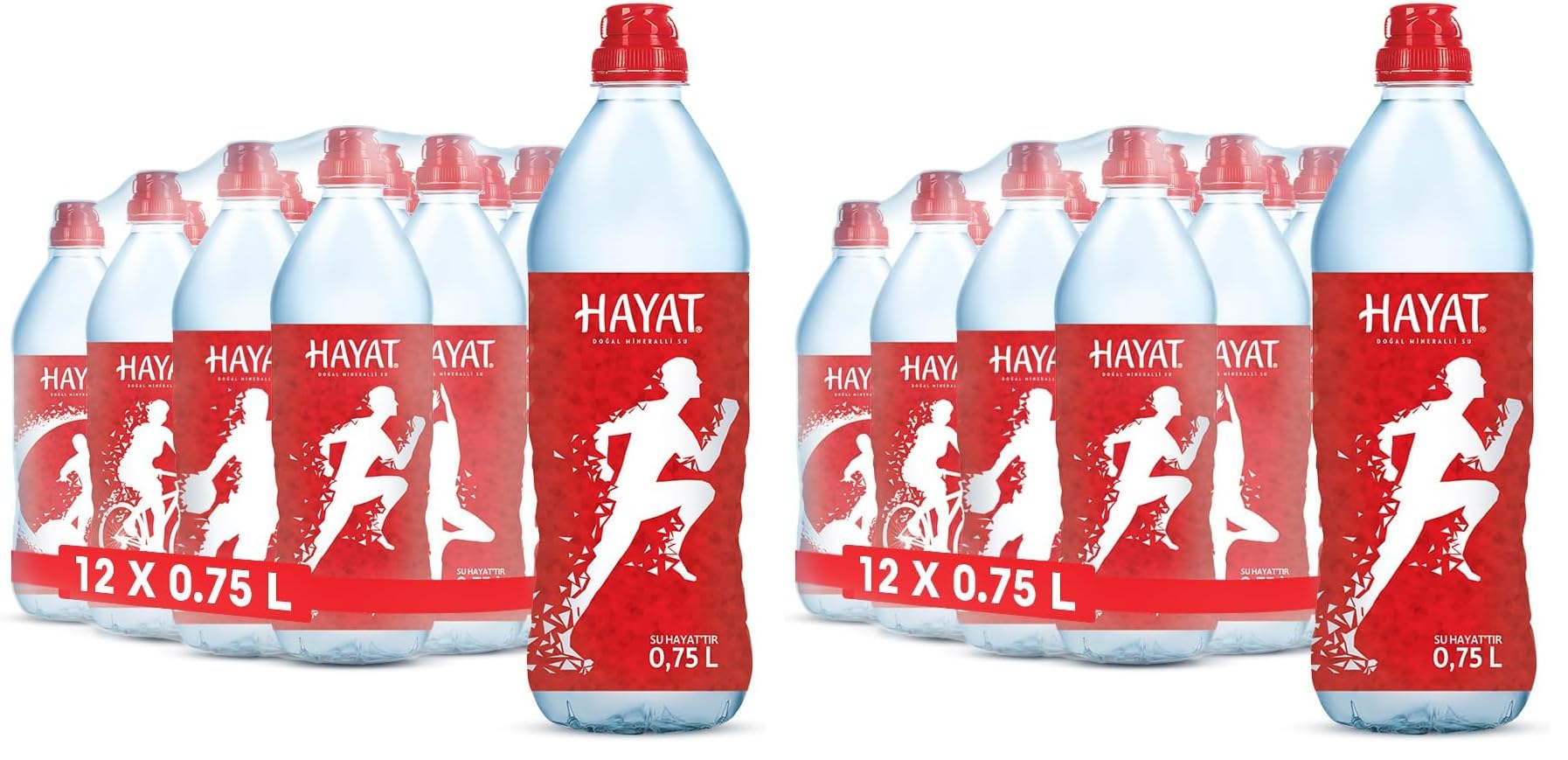 Hayat Sporcu Kapak Su 12x750 ml (2 paketi)
