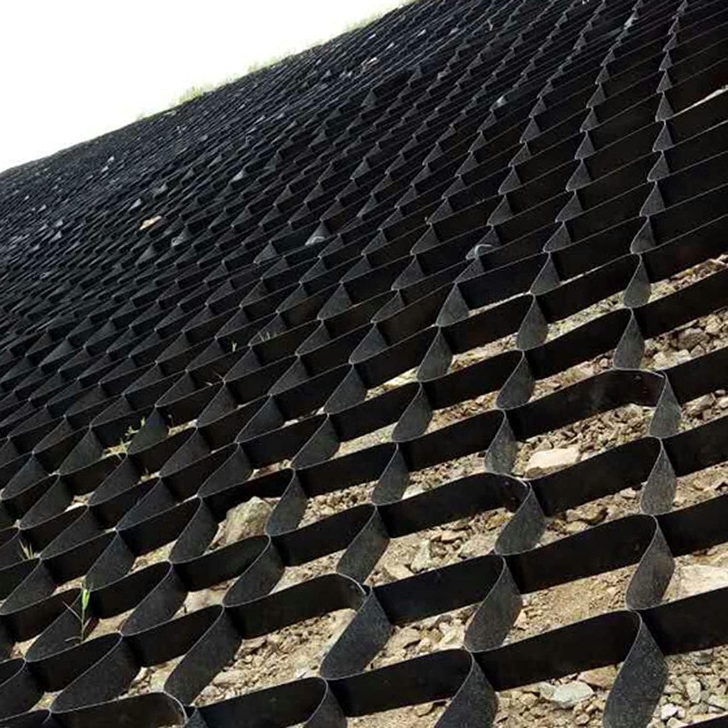 Stabilisateur géogrille pour mur de soutènement robuste en polyéthylène 2x6m