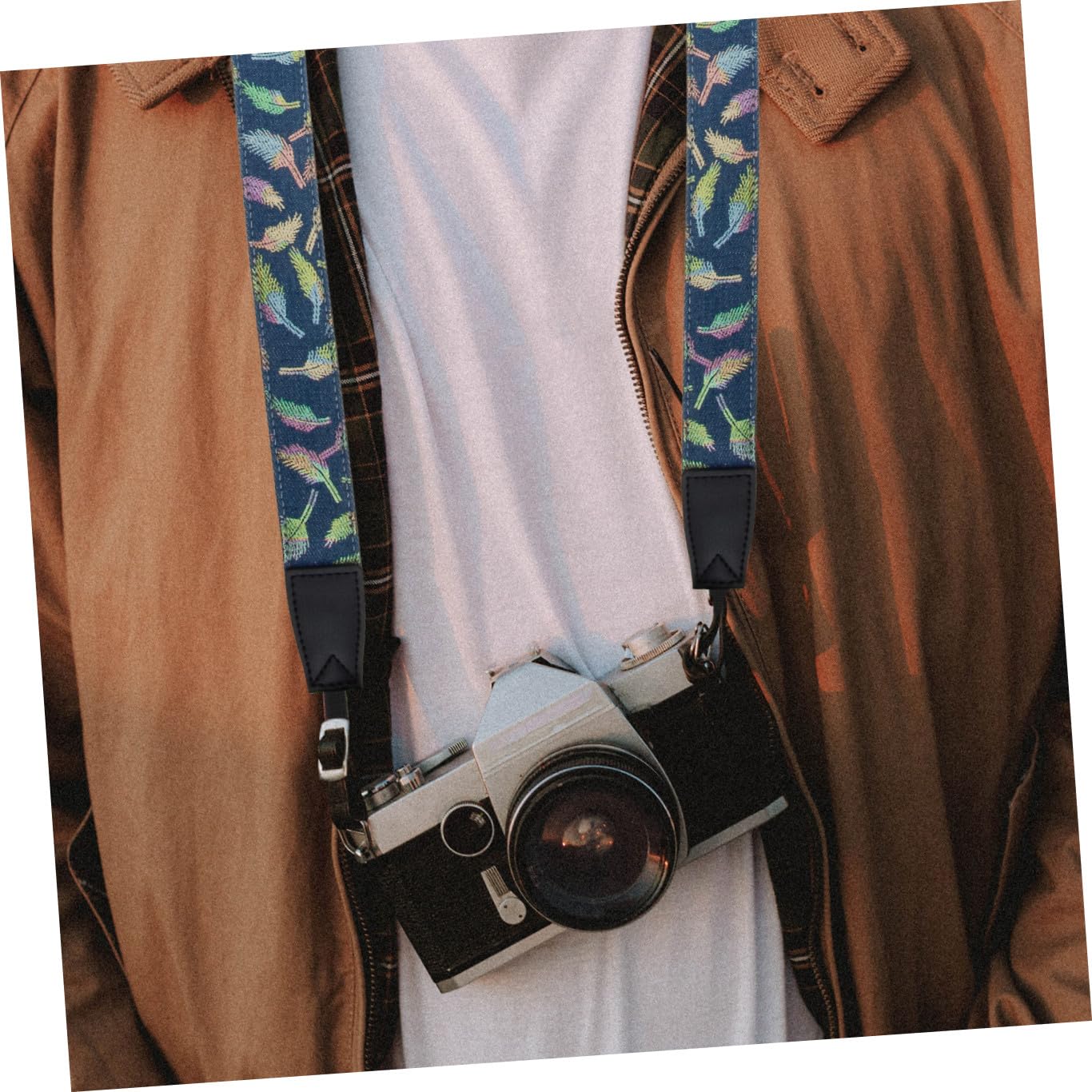 Lurrose Cinturino per Fotocamera con Spallacci Regolabili Tracolla per Professionisti e Amatoriali Comfort Elegante Adatto per Uso e Eventi Fotografici