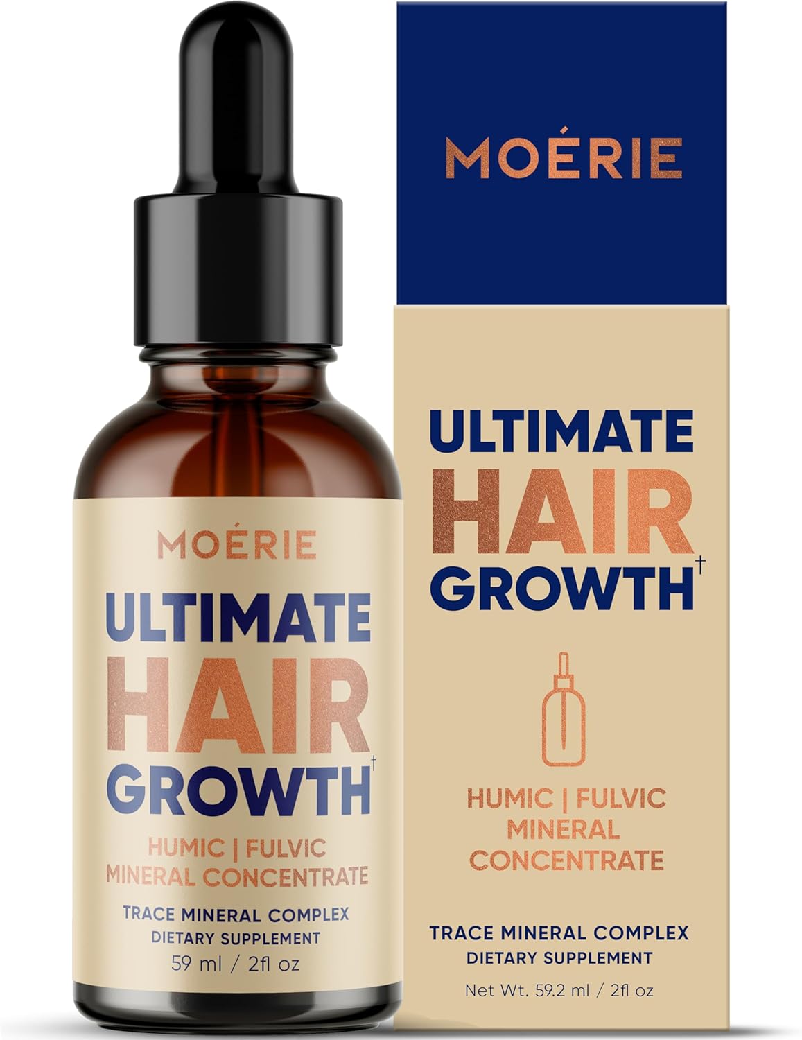 Moerie Fulvic Acid & Humic Acid Trace Mineral Drops – 77 Trace Minerals, 18 Amino Acids, 5 Vitamins – Fulvic Humic Mineral Blend – Liquid Minerals Supplements – 2fl oz