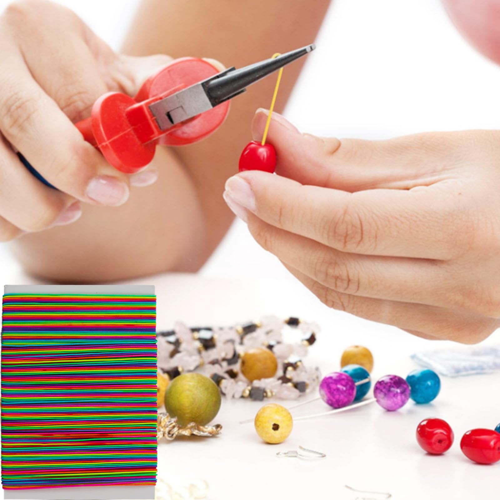 Beadalon Elonga - Cordoncino Elastico, 0,3 Mm, 25 M, Colore - Foto 3