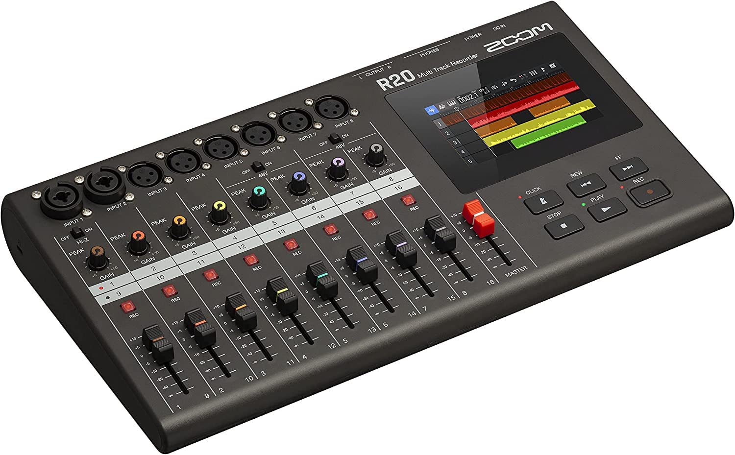 ZOOM R20 Multi Track Recorder 本体 Zoom R20 Multi Track Tabletop Audio Recorder and Mixer : Amazon.in