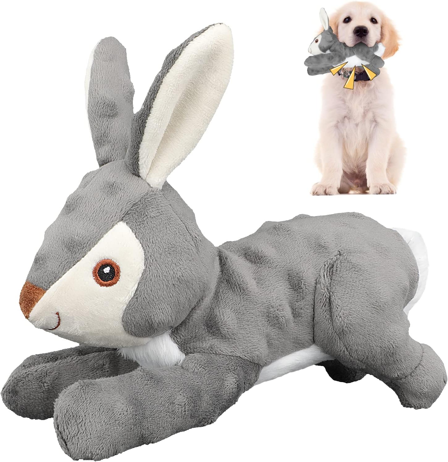 YUEPET Squeaky Dog Chew Toys, Bunny Plush Dog Toys for