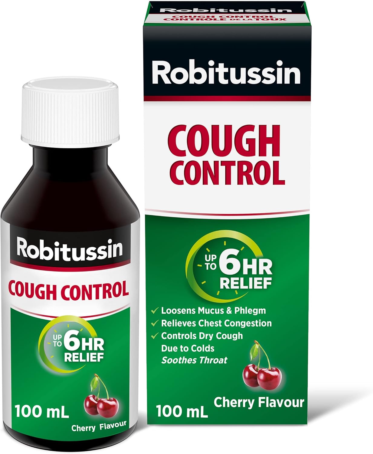 Robitussin Cough Control Cherry Flavor 100ml : Amazon ca: Health Robitussin Cough Control Cherry Flavor 100ml : Amazon ca: Health