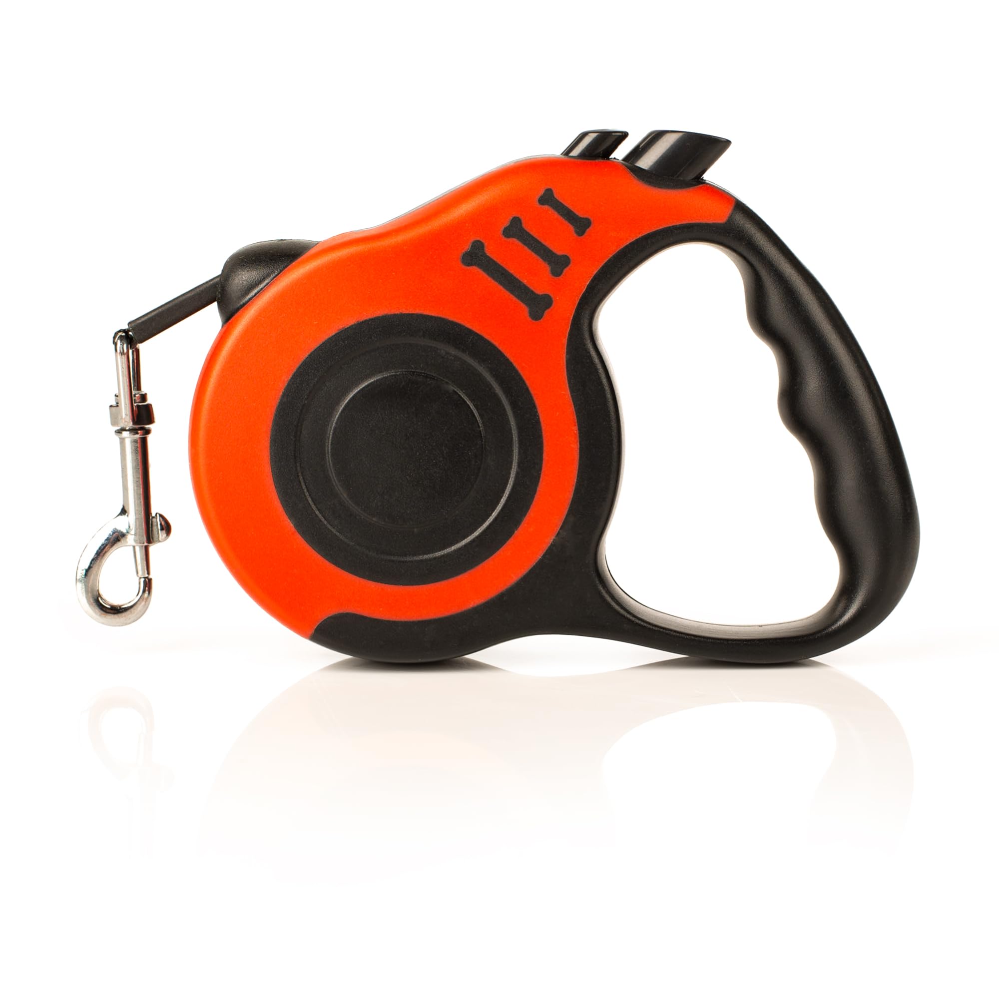 Correa Perro - Correa Extensible para Perros, Correa retráctil de 3 y 5 Metros - Correa Perro pequeño hasta 10 kg (Rojo/Negro, 5M)