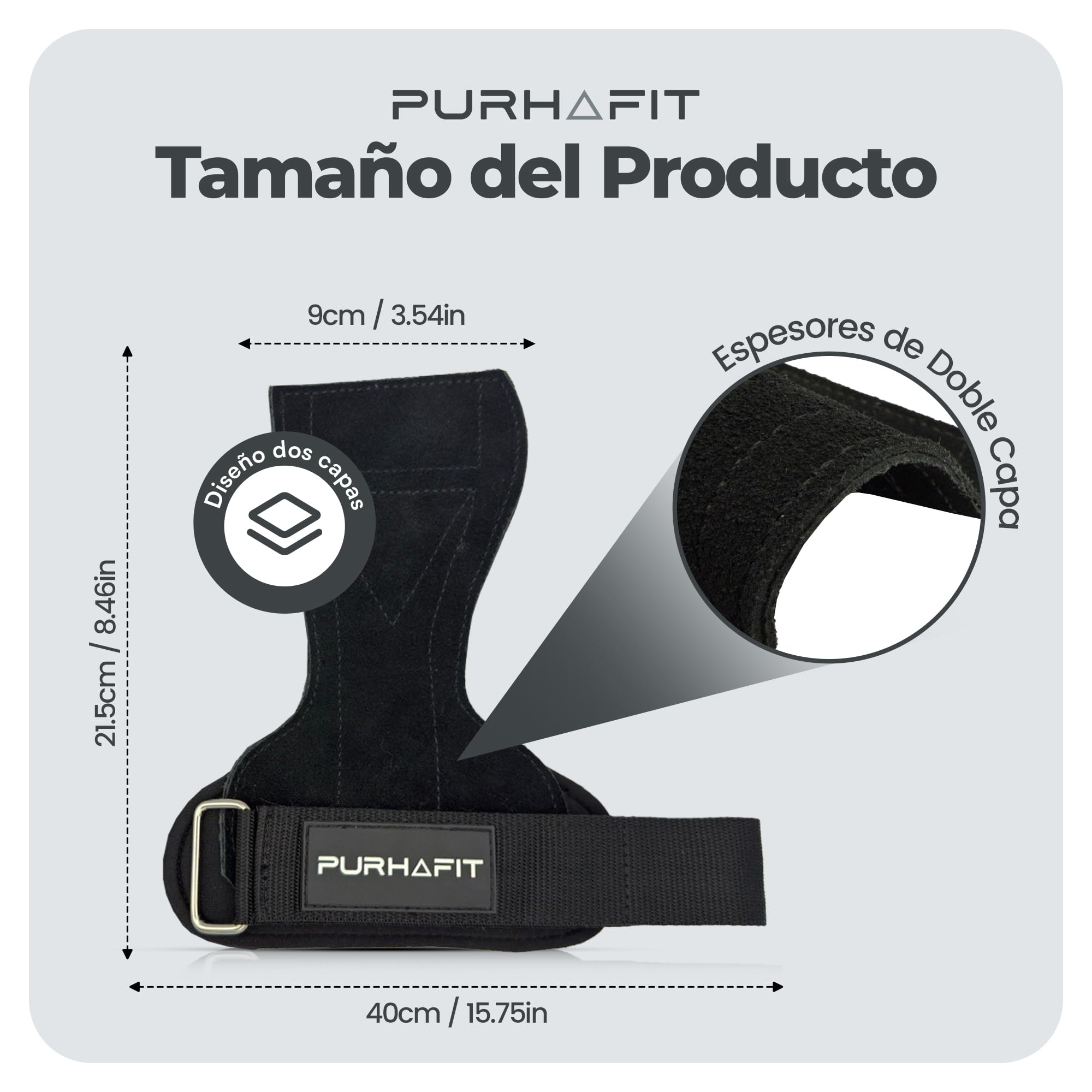 Calleras PurhaGrip | Calleras para Crossfit cómodas y Resistentes | Protección Superior y Ajuste anatómico para Mujer y Hombre en Entrenamientos de Fuerza y Alta Intensidad