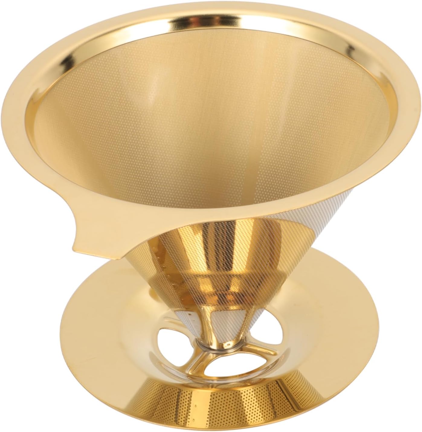 POPETPOP 2pcs Stainless Steel Dripper Stand Filter Cup Holder for Coffee Maker Heat-resistant Dripper Stand Strainer for Home Office