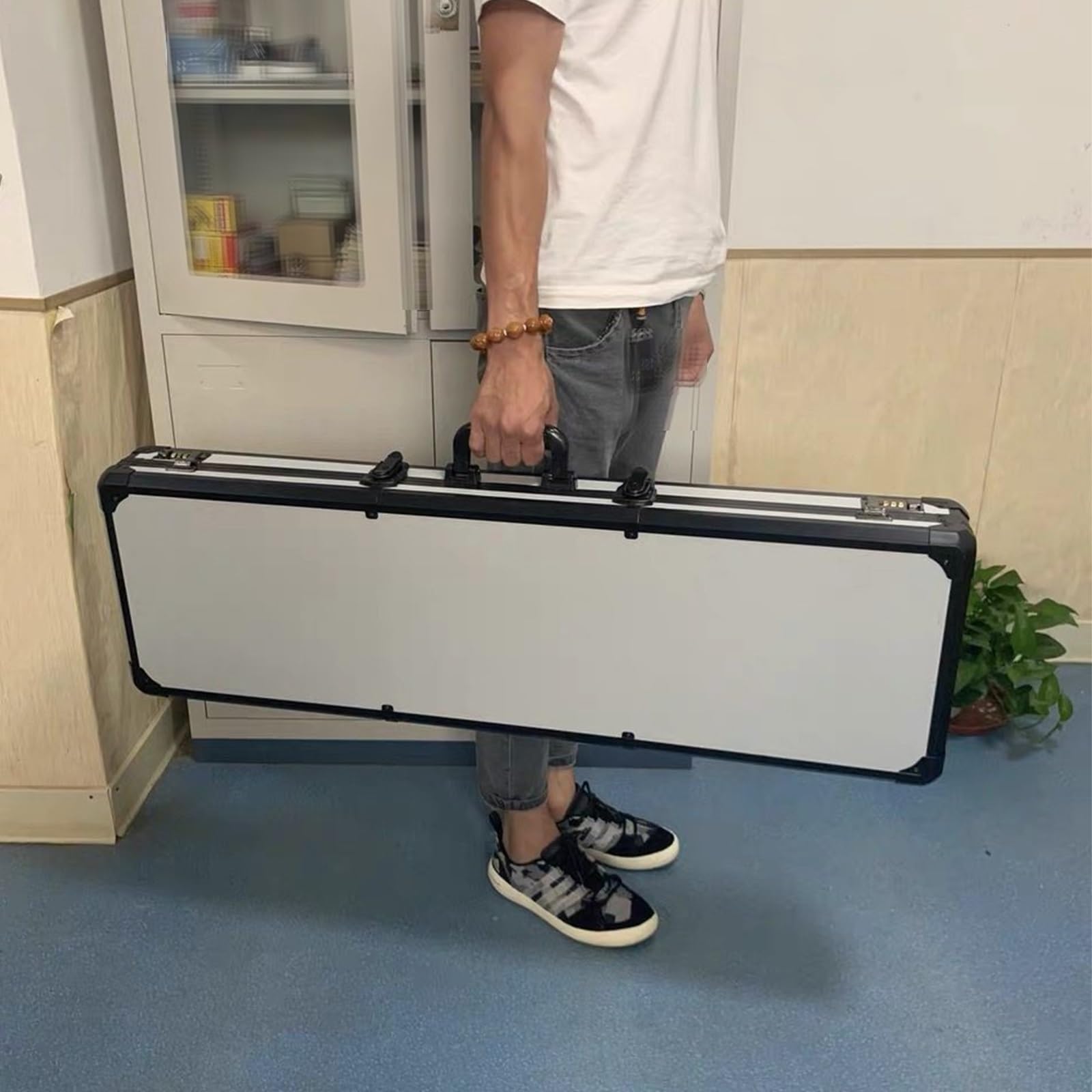 Fundas Rígidas para Rifles Maletín Táctico de Aluminio con Cerradura de Combinación y Asa de Transporte Forro de Esponja Precortado para Viajeros, Aficionados Al Tiro, y Cazadores