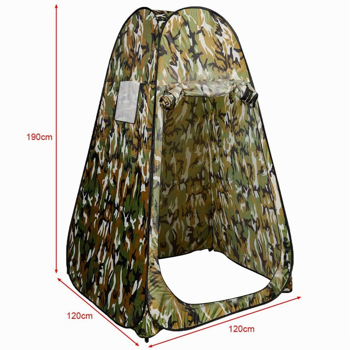 COSTWAY Tente de Douche Pop Up Instantanée avec Structure Spacieuse | Cabine de Camping Portable, Toilette et Vestiaire Pièce Unique 120 x 120 x 190 cm