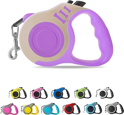 Miniatura 39 de Correa retráctil para perros pequeños y medianos, automática, telescópica, cinta para mascotas de 10/16 pies, duradera y práctica, con asa