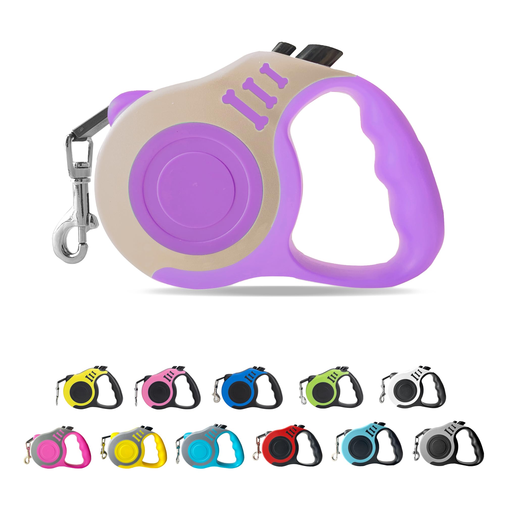 LIEVUIKEN Retractable Dog Leash Automatic Telescopic Tractor Dog Tape, Pet Tape 10/16 FT Durable and Convenient, with Non-Slip Handle, Suitable for