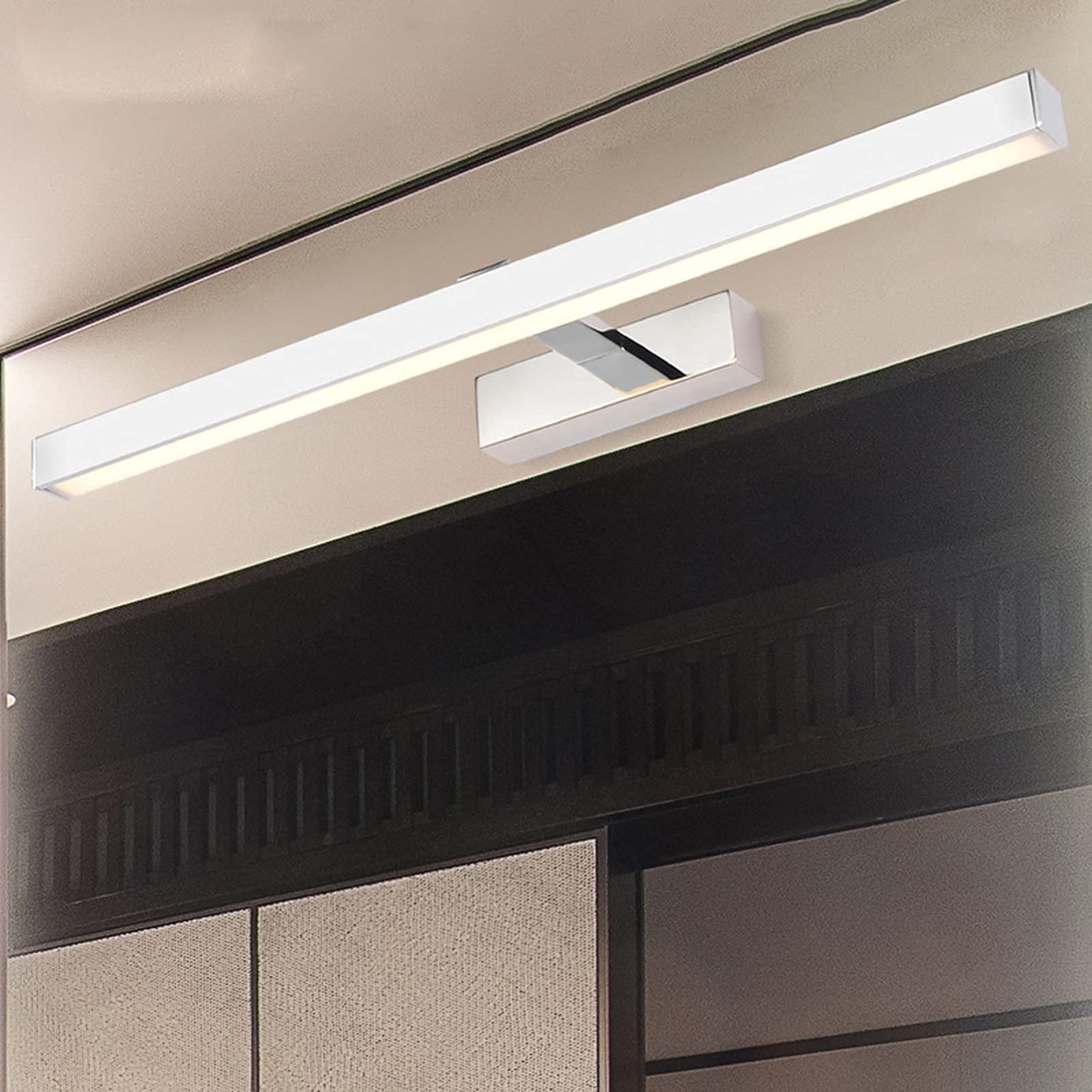 Luz Led Espejo Baño Creatividad Luz de Pared de Aluminio Impermeable Anti Niebla Maquillaje Luz Espejo Lámpara de Gabinete/40Cm9W