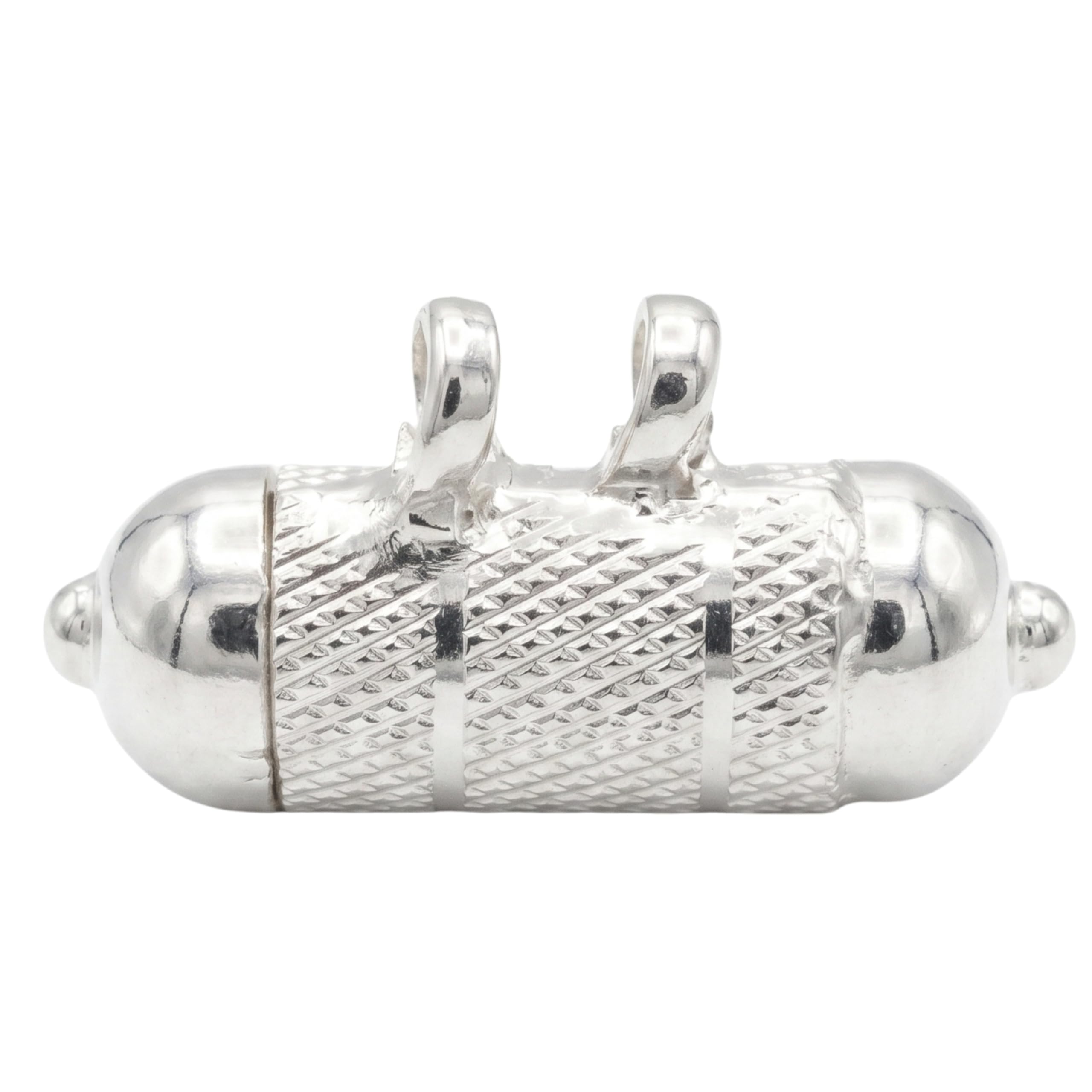 Bhairav Siddhi Yantra Locket 925 Silver Capsule Shape Shabar Yantram Pendant 3 gm, Mantra Written on Bhojpatra Inside, Traditional Spiritual Accessory-image-7
