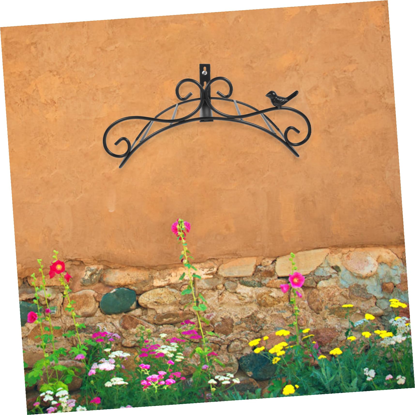 VANZACK Hierro Negro Soporte Retro para Manguera de Jardín, Pared