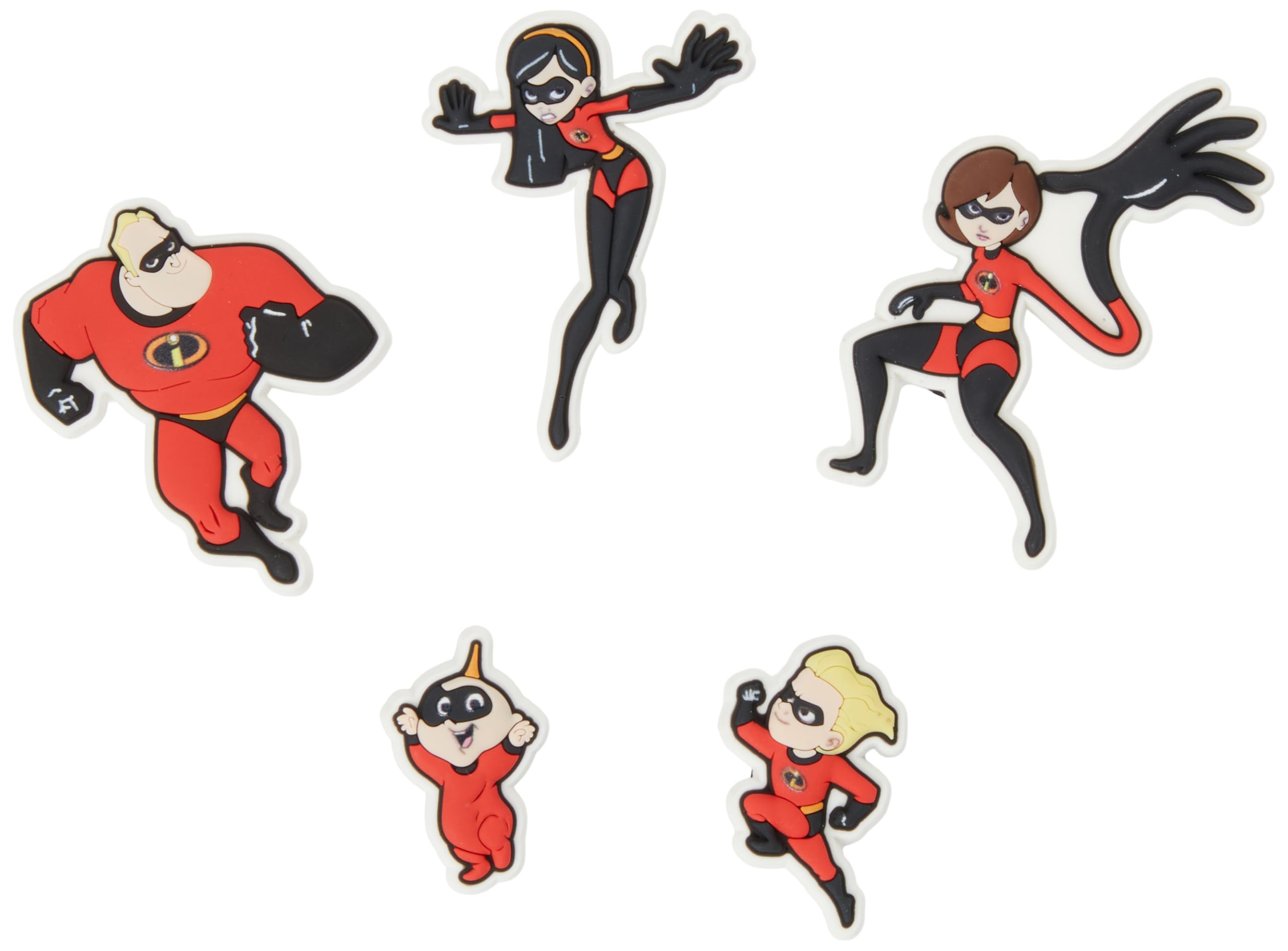Crocs Unisex Jibbitz Charms, Pixar Incredibles 5 Pack