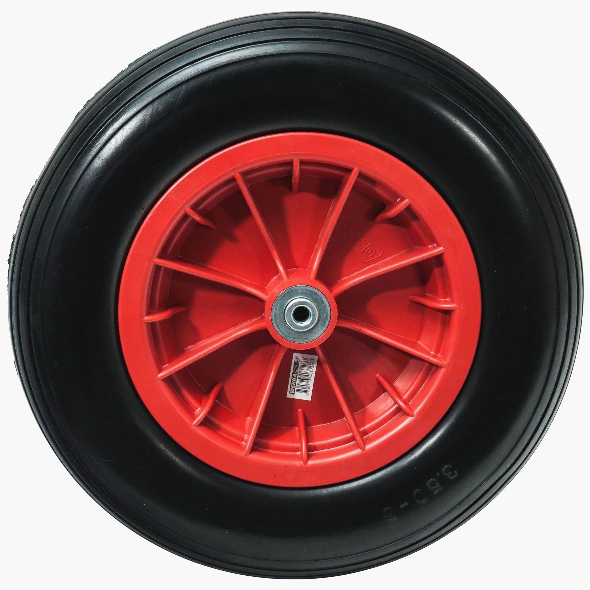 Werka Pro Red Puncture Proof Wheel 14 Inches 360 X 85 10 Mm Bore