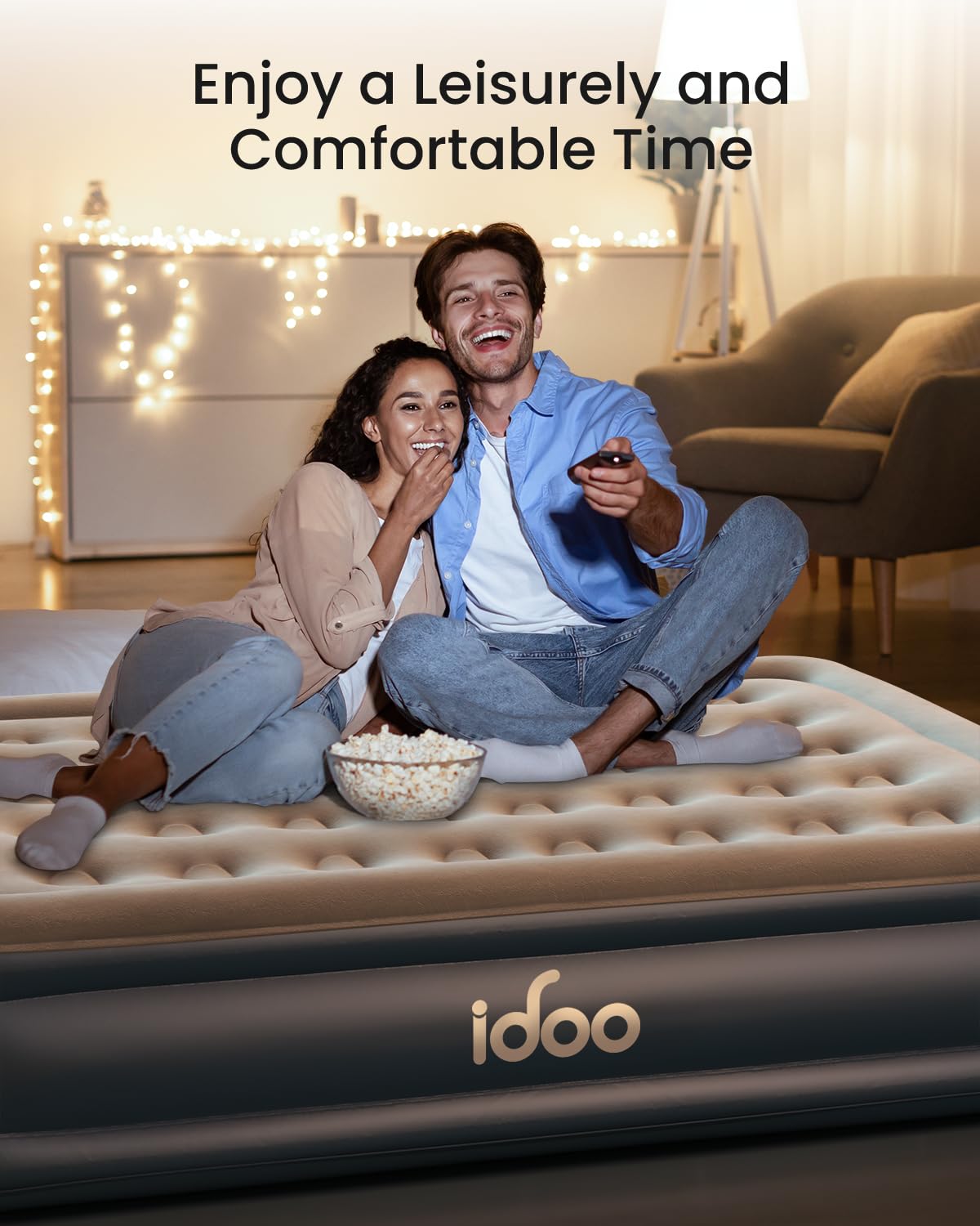 Amazon.co.jp: iDOO ダブルサイズエアベッド インフレータブルベッド