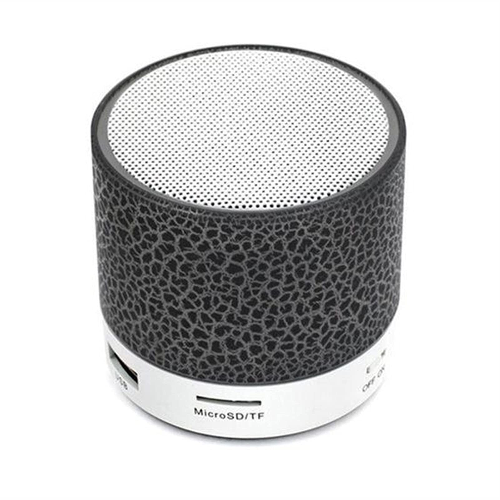 Głośnik Bluetooth Głośnik Mini głośnik bezprzewodowy Crack LED Karta TF Subwoofer USB Przenośna kolumna dźwięku muzycznego MP3 do głośników telefonu PC SP99 Mini głośnik (kolor: czarny) little