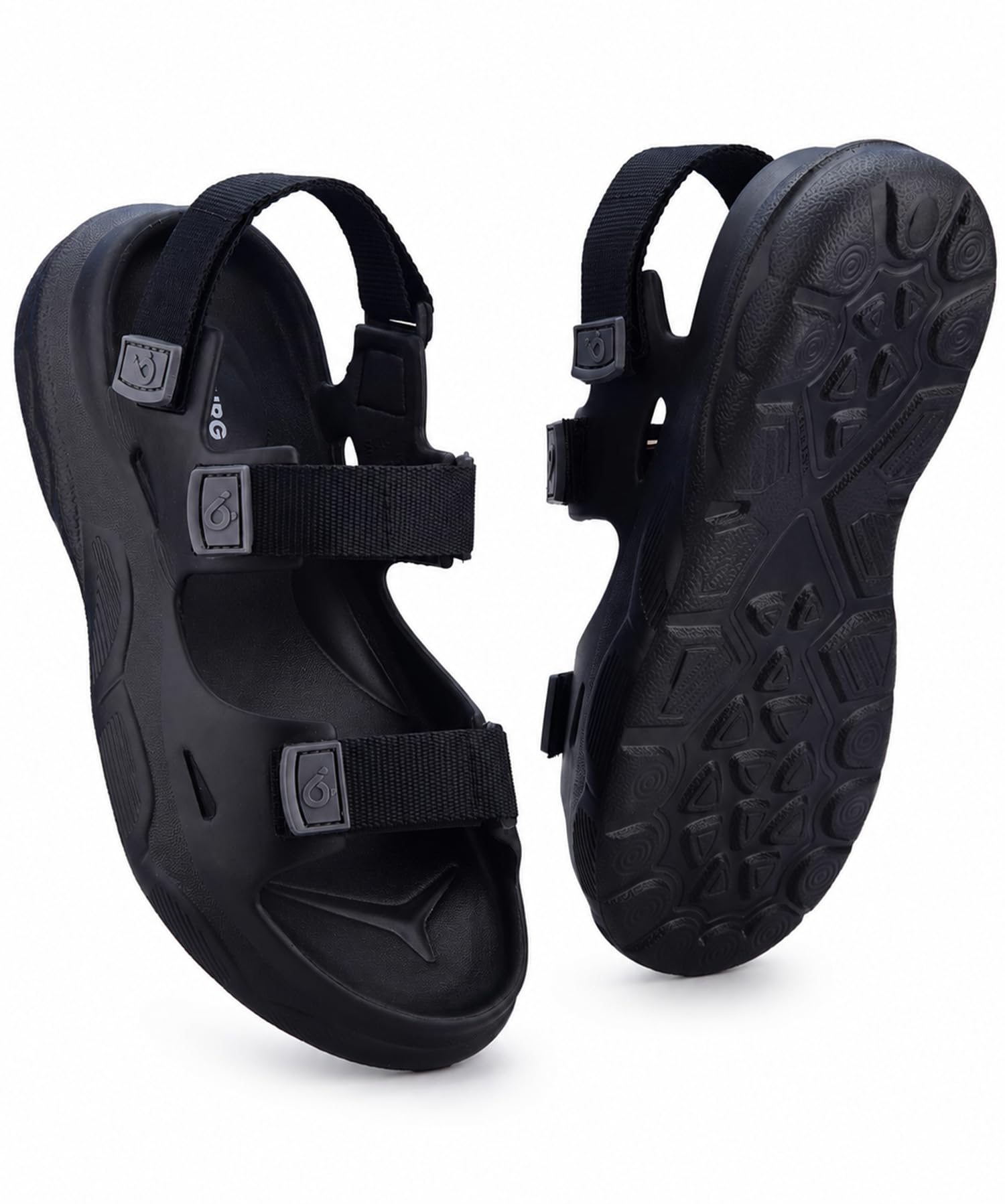 Alaska Sports Sandals for Men | Thick Sole Lightweight Casual Floaters | Non-Slip Outdoor Walking Sandals with Double Straps Extra Soft Slide | EVA Sole KS-284-image-18