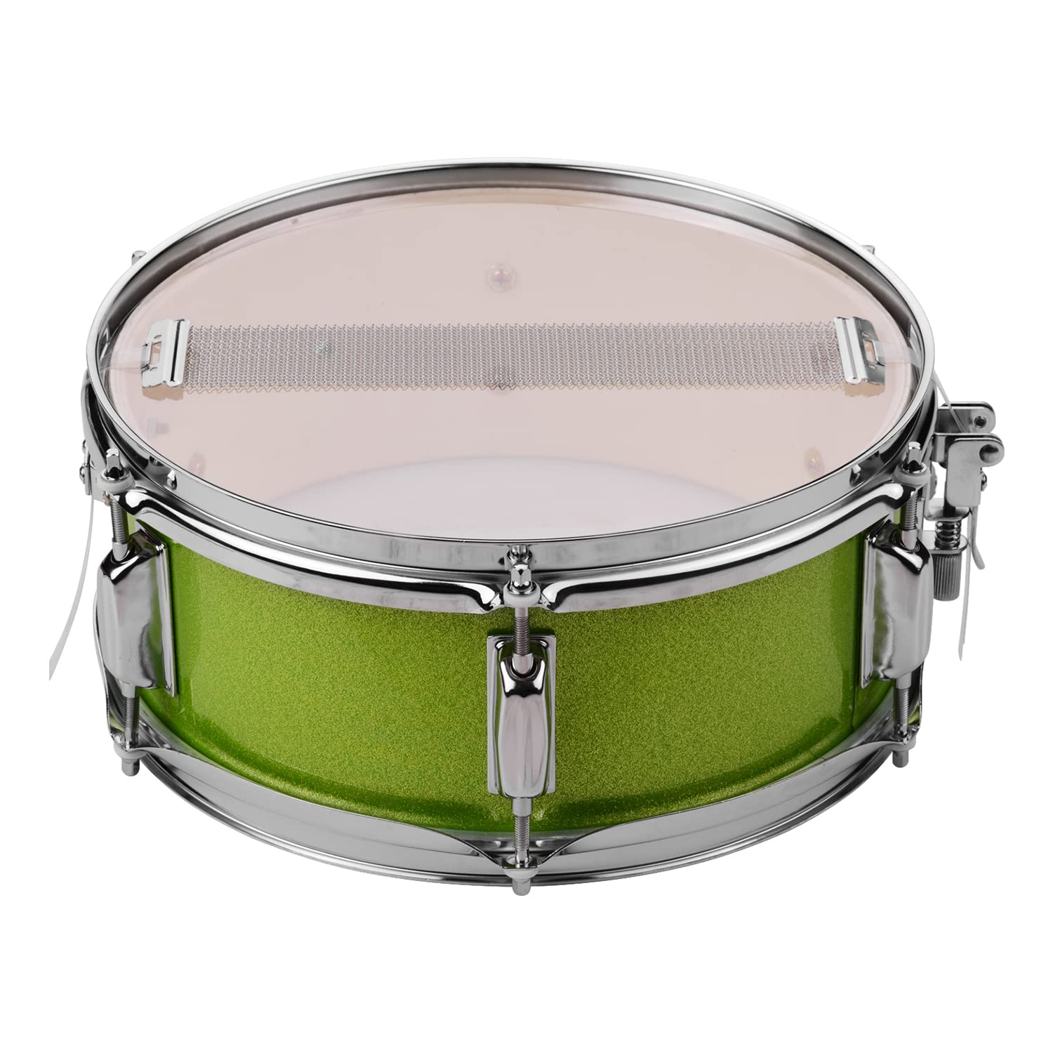 Snare Drum, 12 Zoll Snare-Drum-Fell Marching Drum Set mit Drumsticks Stimmschlüssel Schulterriemen, Percussion Instrument für Anfänger Marschtrommel Übungskit (Grün)