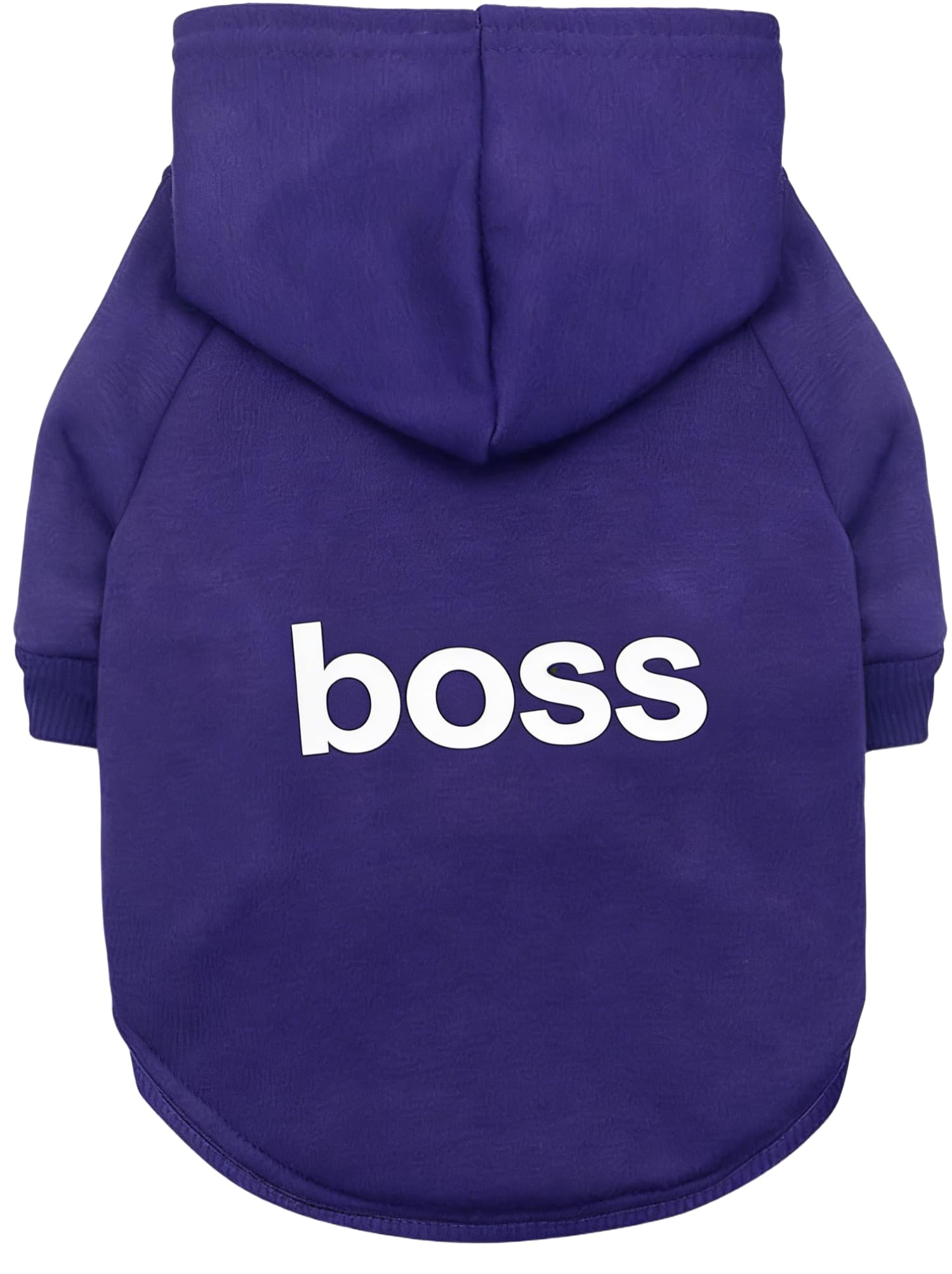 LtuzPet Dog Hoodie “Boss” Printing Dog Sweater Soft Fleece Pet Clothes Warm Dog Jacket Coat