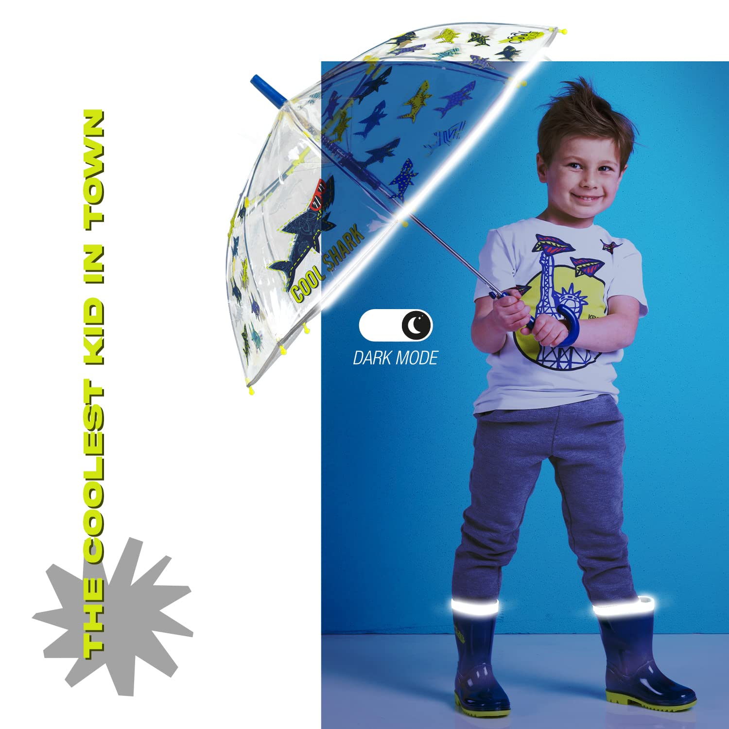 PERLETTI Gummistiefel Reflektierend Kleinkind Jungen 3 4 5 6 Jahre - Bunte Regenstiefel Stiefeletten Wasserdicht Kinder