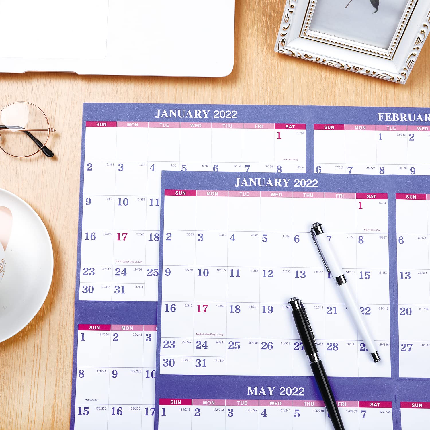 Buy 2022 Yearly Wall Calendar 2022 Wall Calendar with Julian Date