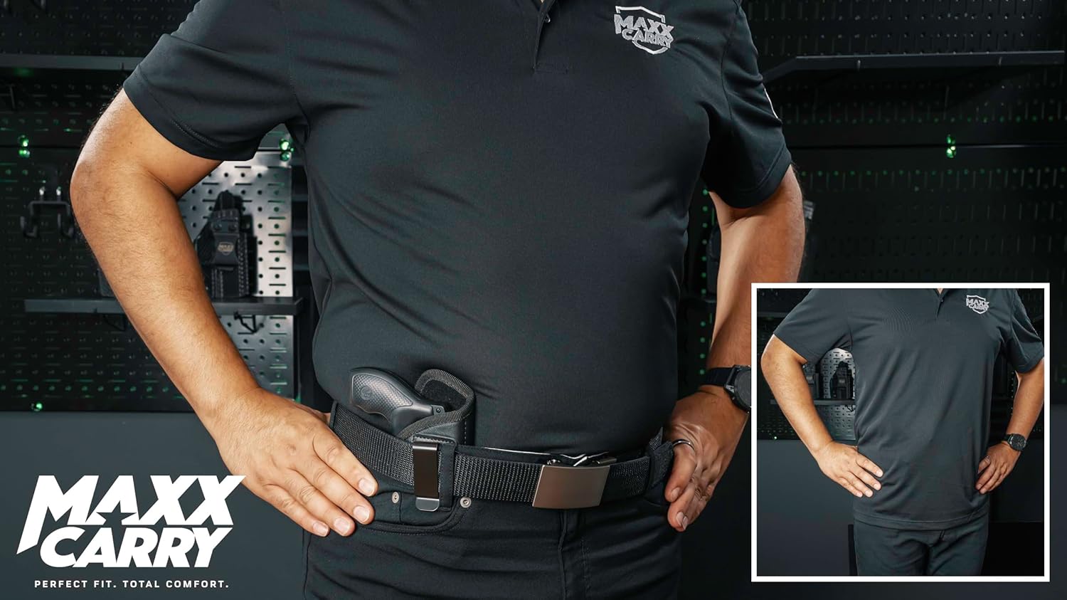 Maxx Carry IWB Revolver Gun Holster Conceal Carry, Soft Eco Leatherette, Suede Interior. Fits Any 38 J Frames | Ruger LCR, LCRx | S&W Bodyguard 38 Special, and Other Snub Nose Revolvers 2.5"