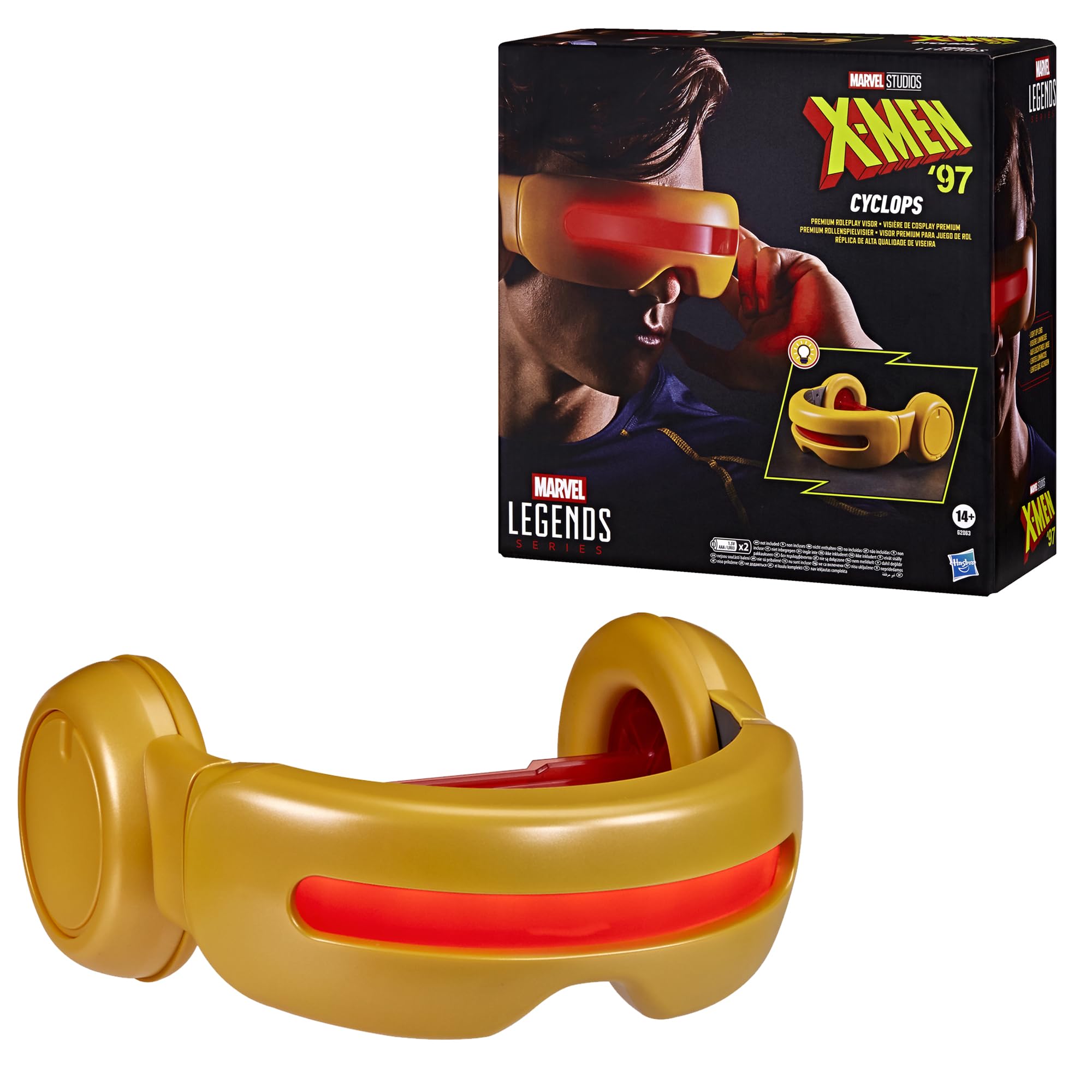 ハズブロ(Hasbro)MARVEL マーベルレジェンド・シリーズ X-MEN '97 サイクロップス プレミアム ロールプレイ バイザー、大人向けコレクション用アニメーションギア G2063 正規品
